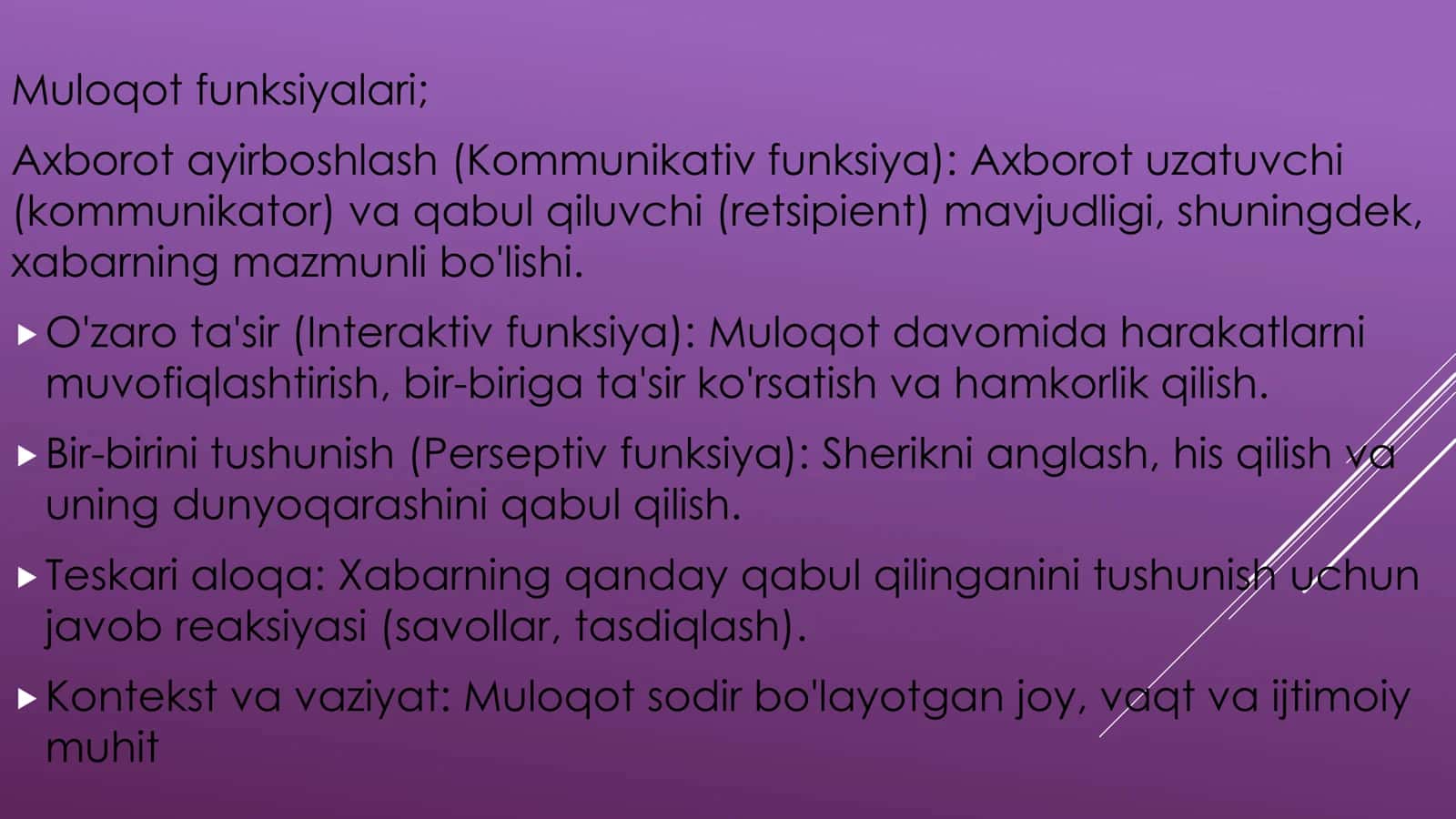 Muloqot ayirboshlash shartlari 3