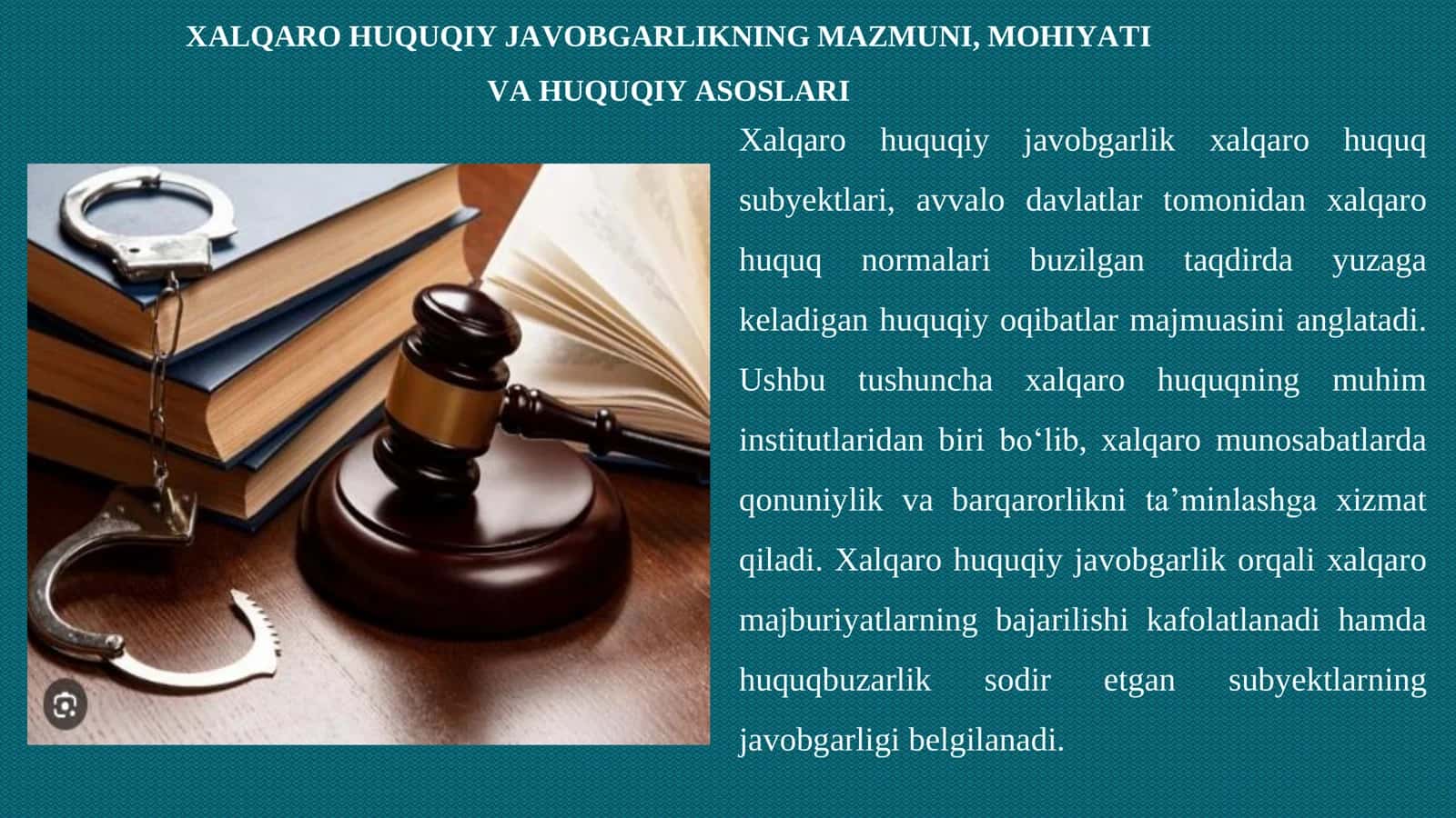 XALQARO HUQUQIY JAVOBGARLIK TUSHUNCHASI. 3