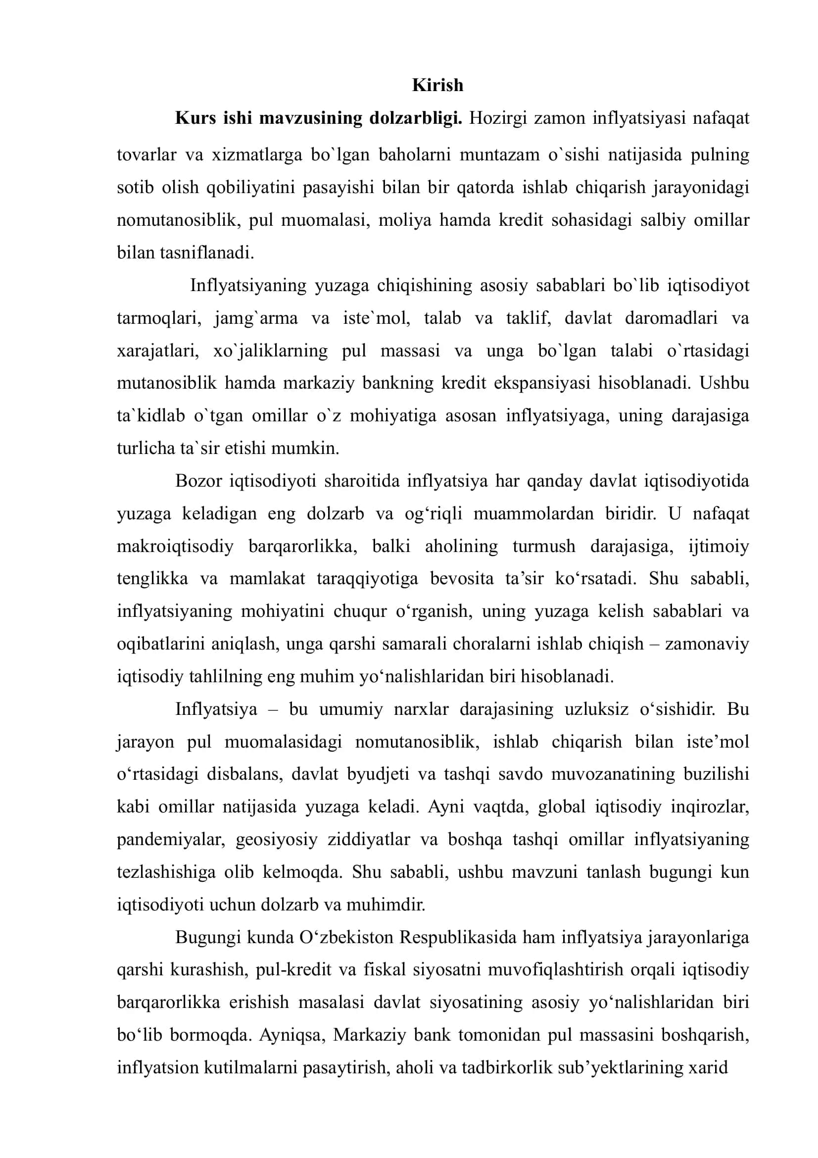 Inflyatsiya va uning namoyon bo’lishi shakllari 3