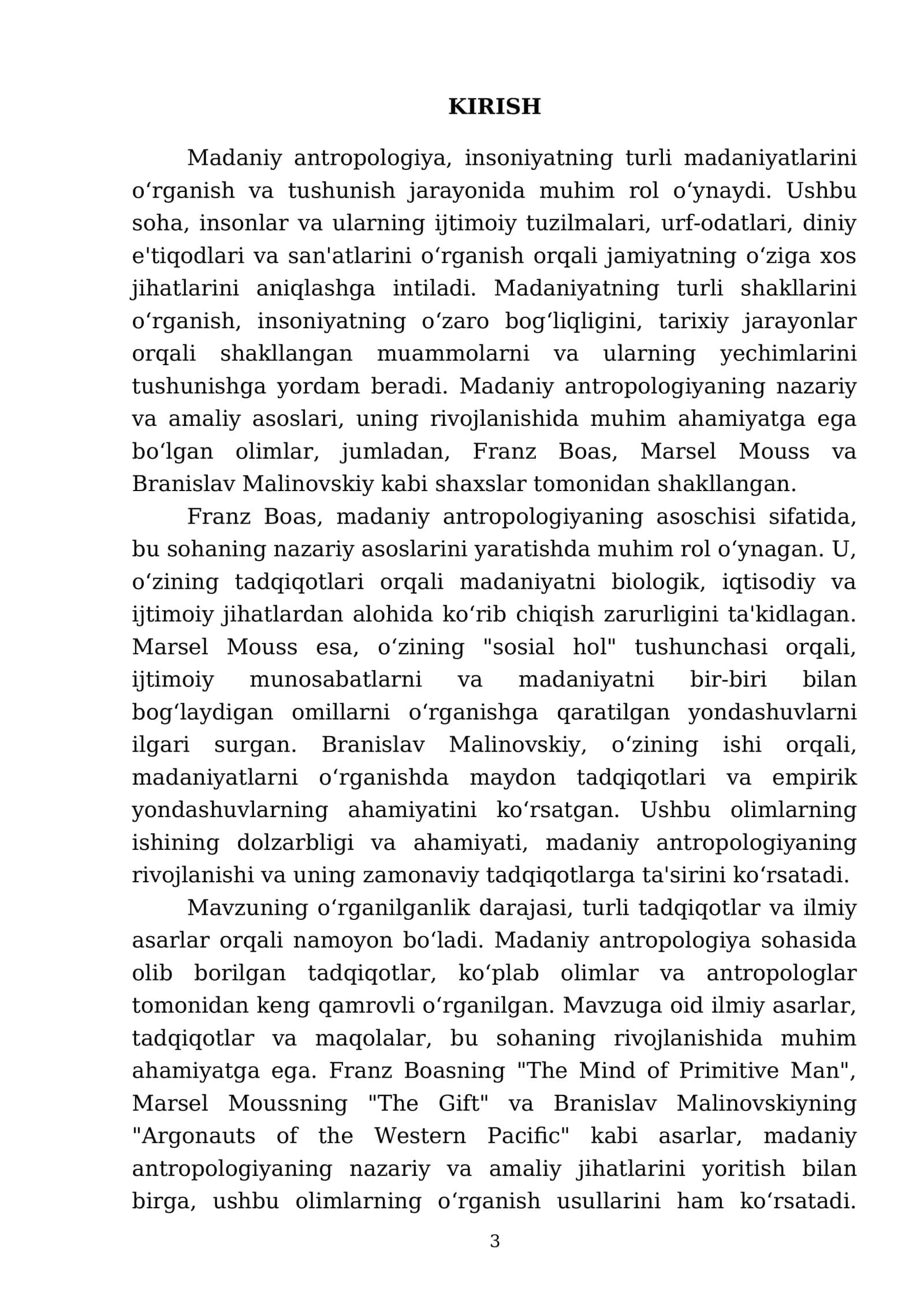 Madaniy antropologiya Franz Boas Marsel Mouss Branislav Malinovskiy hayoti 3