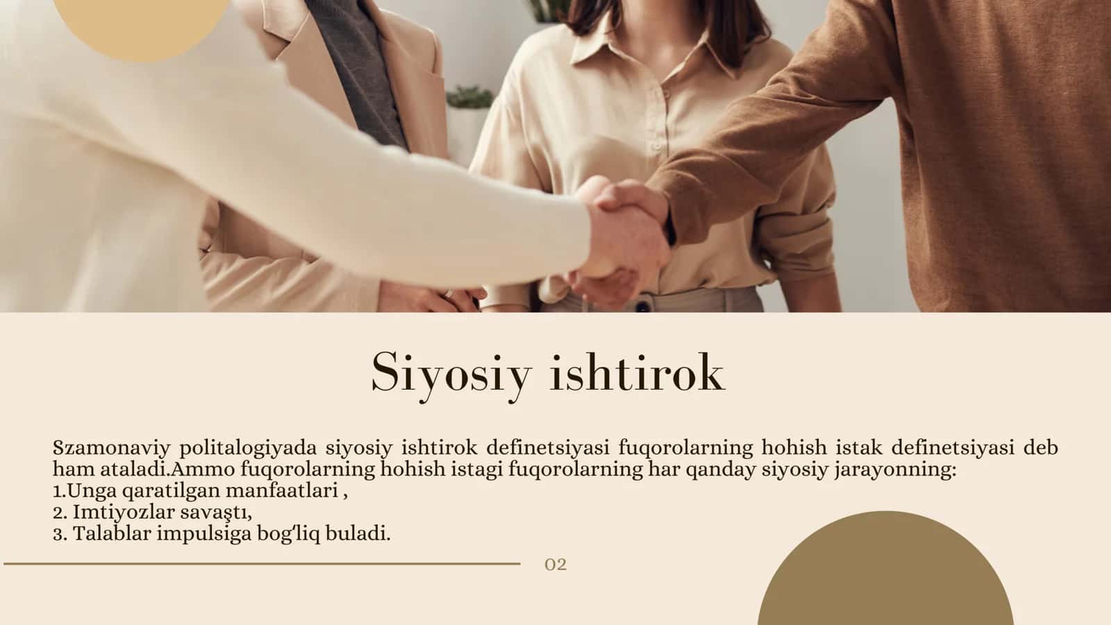 Siyosiy ishtirok 3