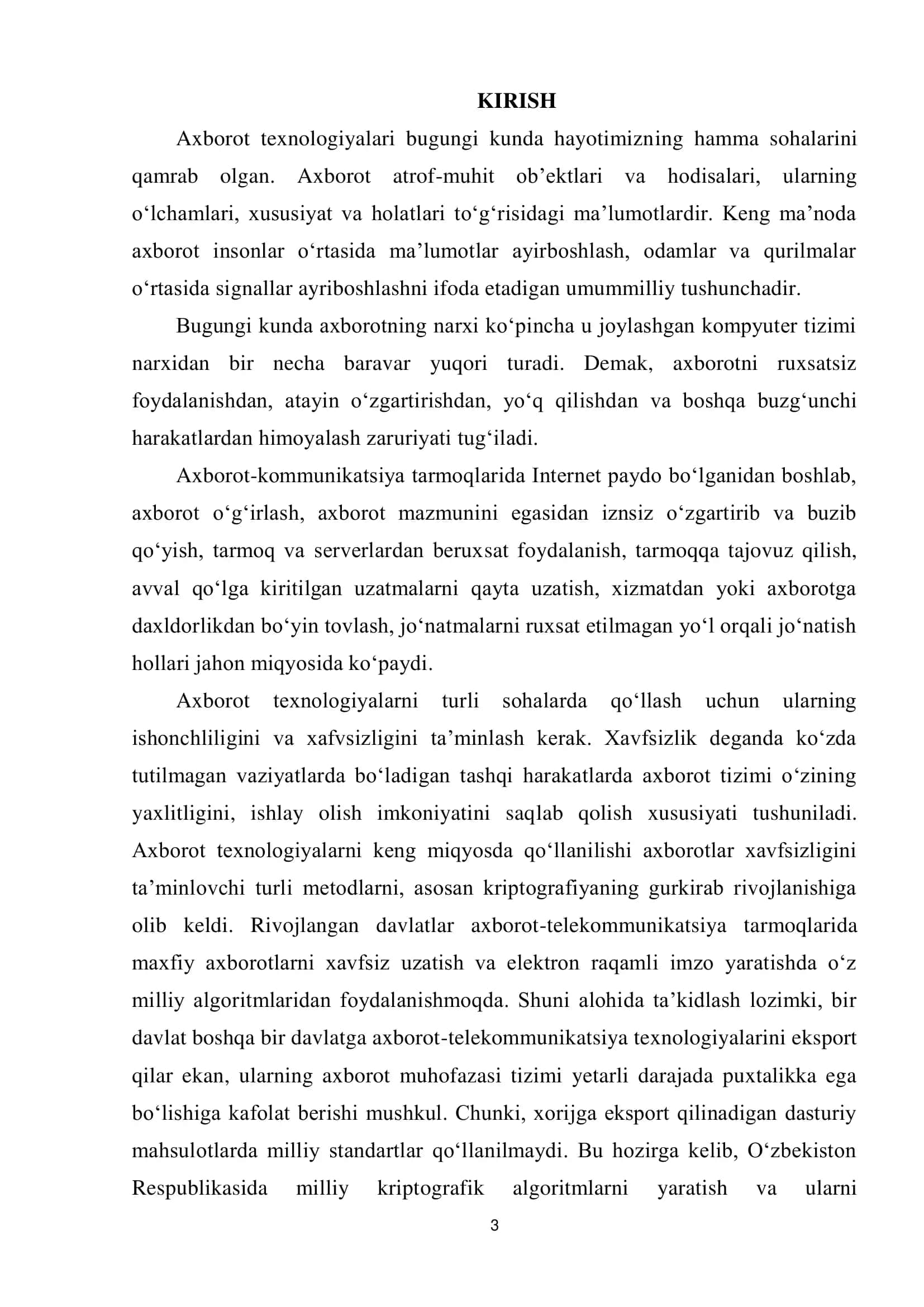 KRIPTOGRAFIK USULLAR 3