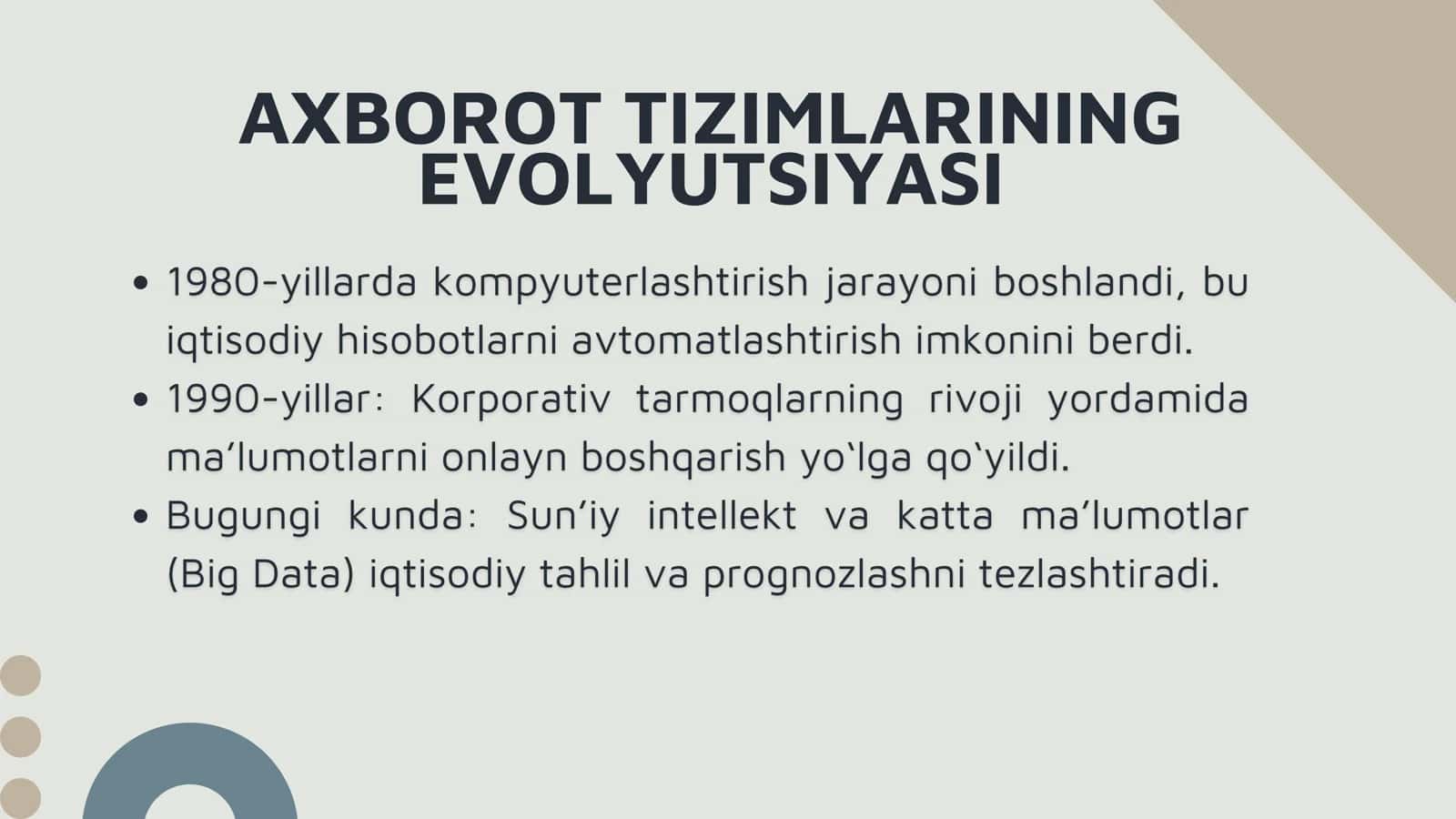 IQTISODIYOTDA AXBOROT TIZIMLARIDAN FOYDALANISH XUSUSIYATLARI 3