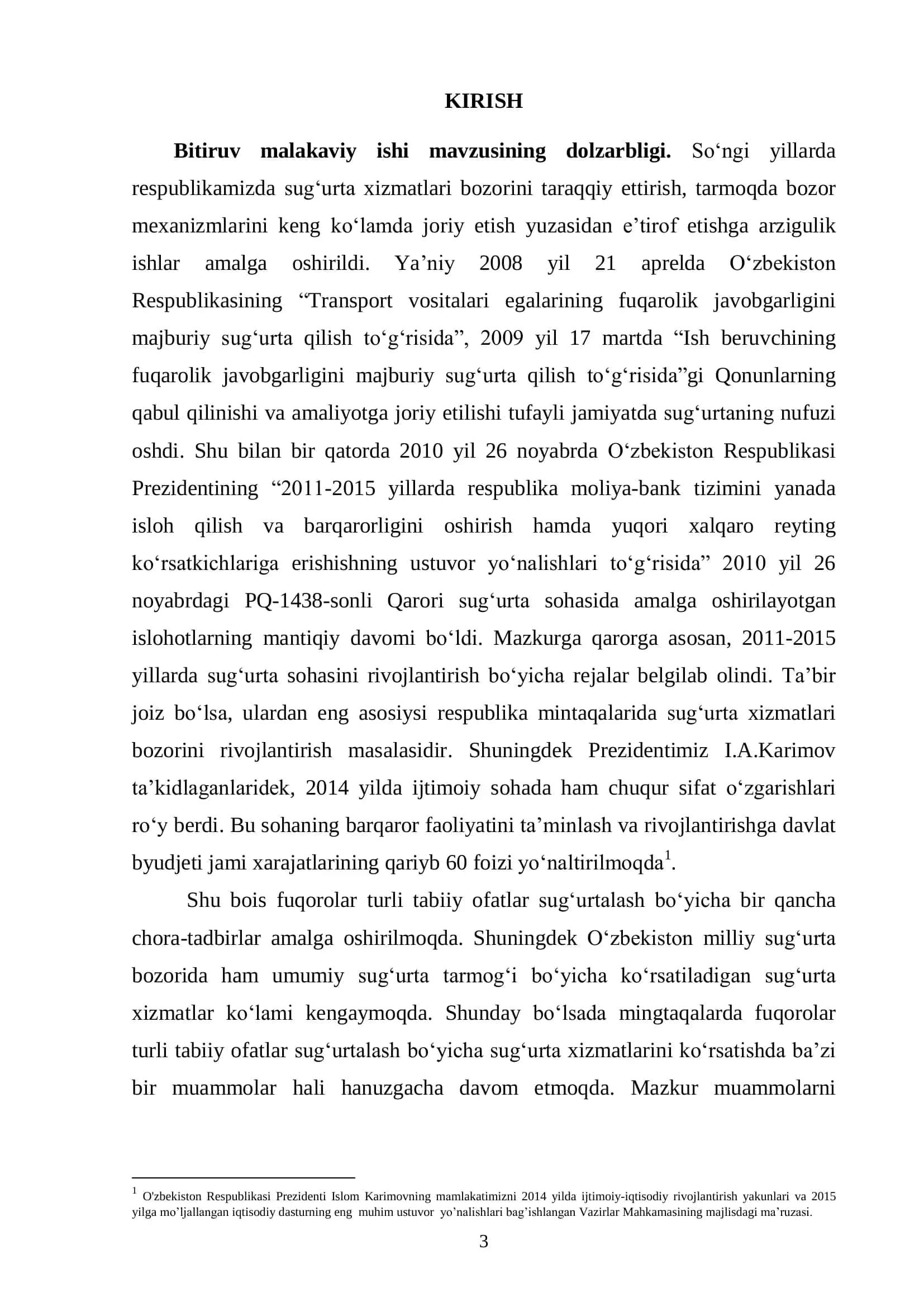 BAXTSIZ HODISALARDAN SUG‘URTALASH MEXANIZMI VA UNI RIVOJLANTIRISH MASALALARI 3