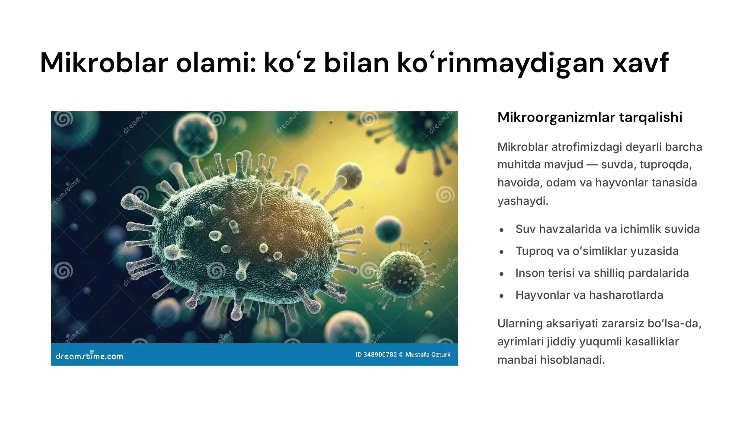 Mikroblarni oʻldirish  usullarini oʻrgatish  (avtoklavda va h.k.).  Dezinfeksiya,  sterilizasiya. Qon va  boshqa biologik  suyuqliklar sachraganda  va toʻkilganda  koʻriladigan  chora-tadbirlar 3