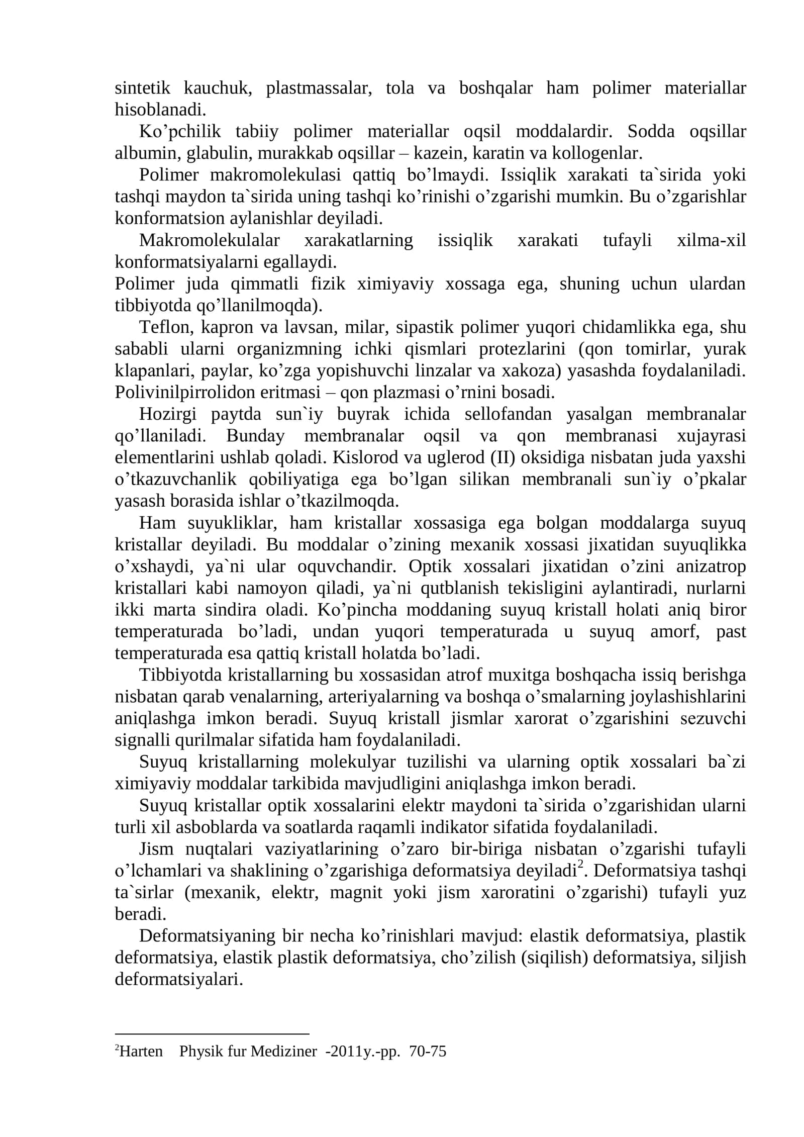 Qattiq jismlar va biologik to’qimalarning mexanik xossalari 3