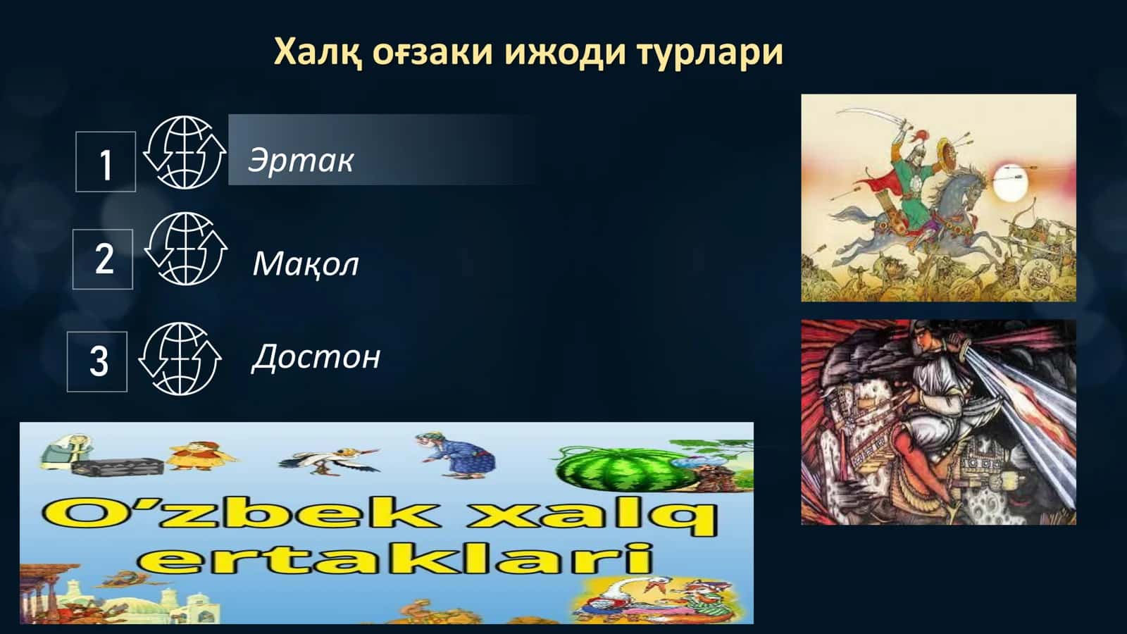 Тарбия фанини ўқитишда халқ оғзаки ижоди намуналари, тарихий битиклар, шарқ алломалар мероси, диний ва бадиий адабиётлардан фойдаланиш 3