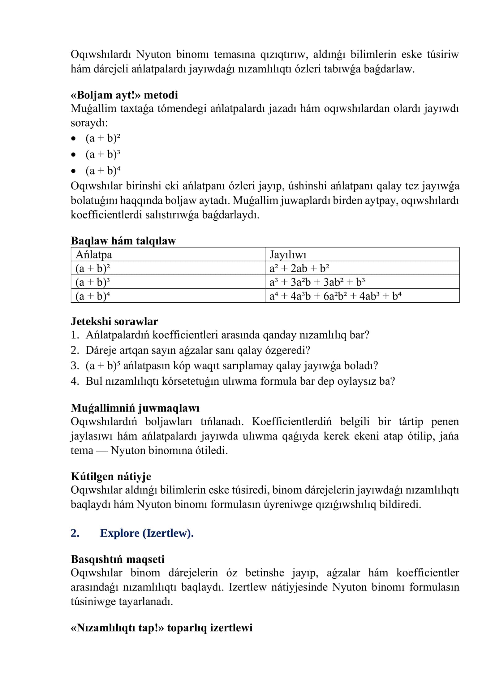Nyuton binomı 3
