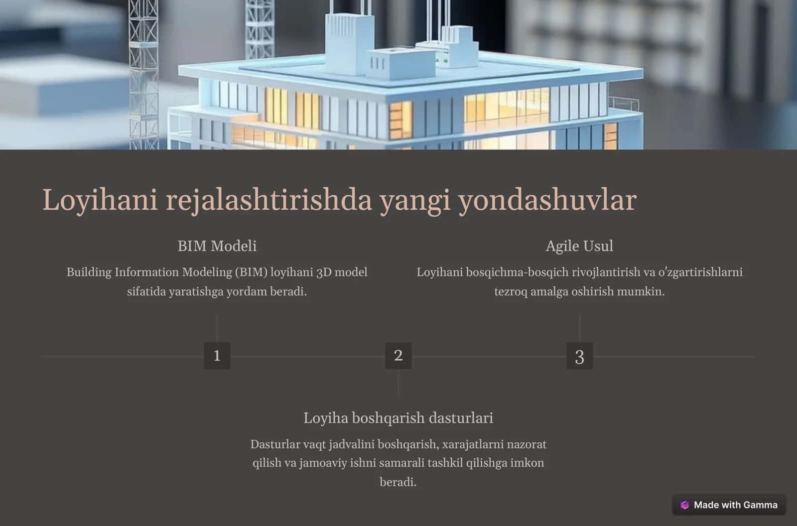 Qurilishni boshqarishning zamonaviy tizimlari 3