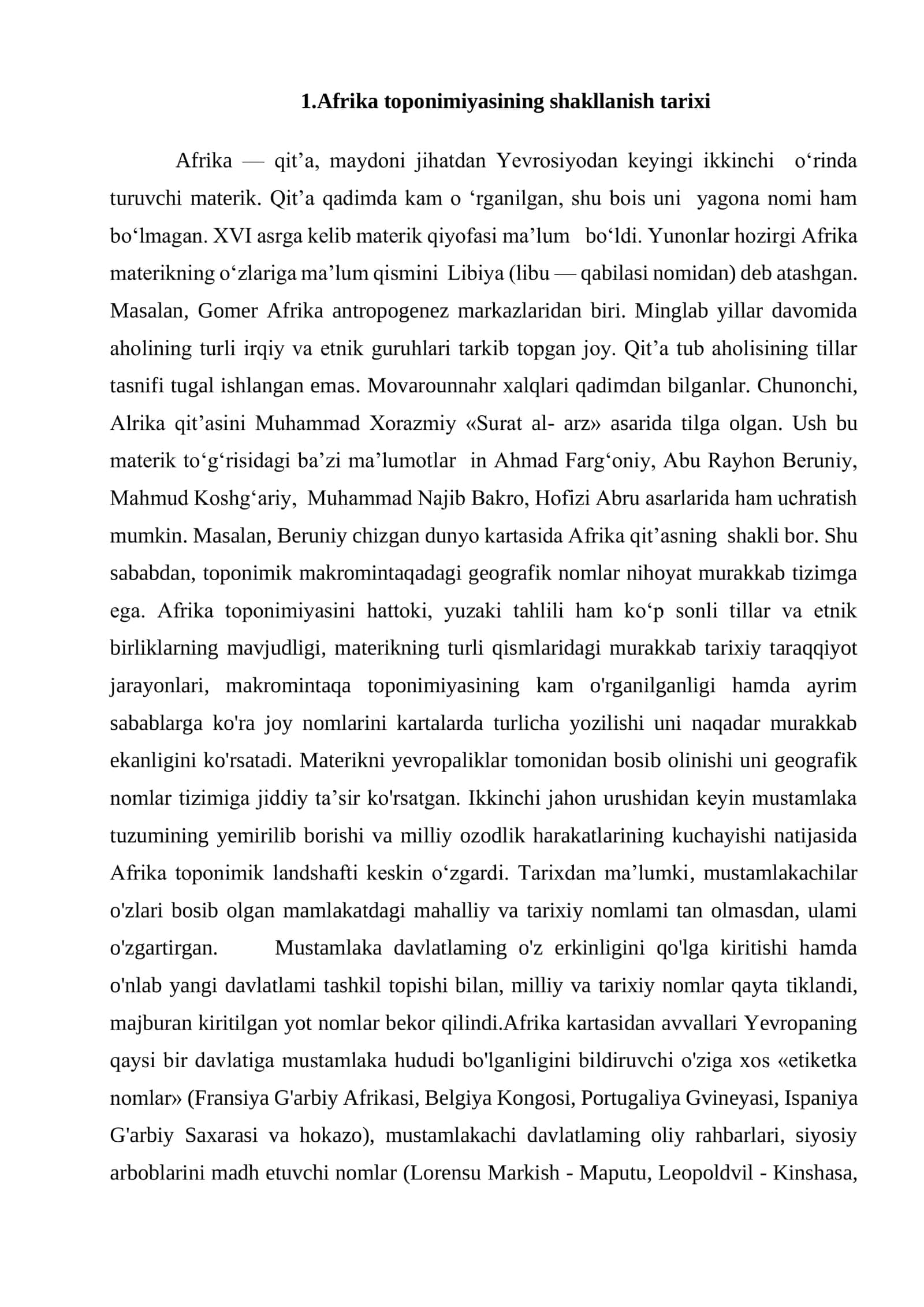 Afrika materigi toponimiyasi 3