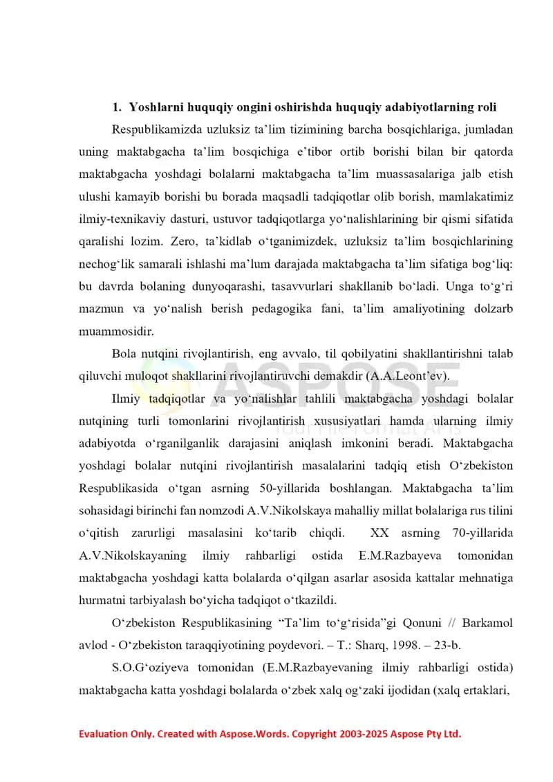 HUQUQIY TARBIYA TIZIMINI INSONPARVARLIK YOʻNALISHIDA TAKOMILLASHTIRISH 3