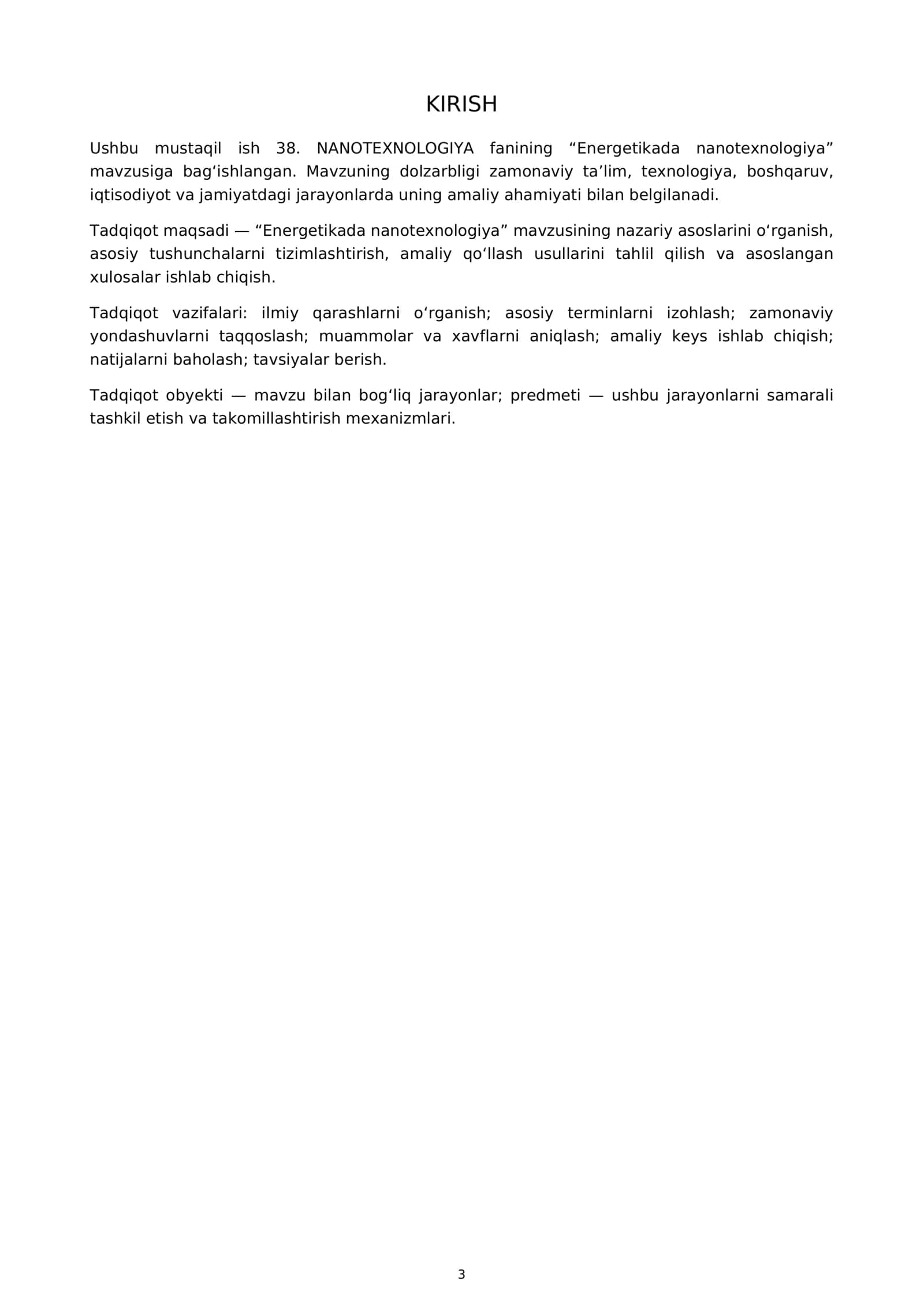 38. NANOTEXNOLOGIYA MUSTAQIL ISH 3