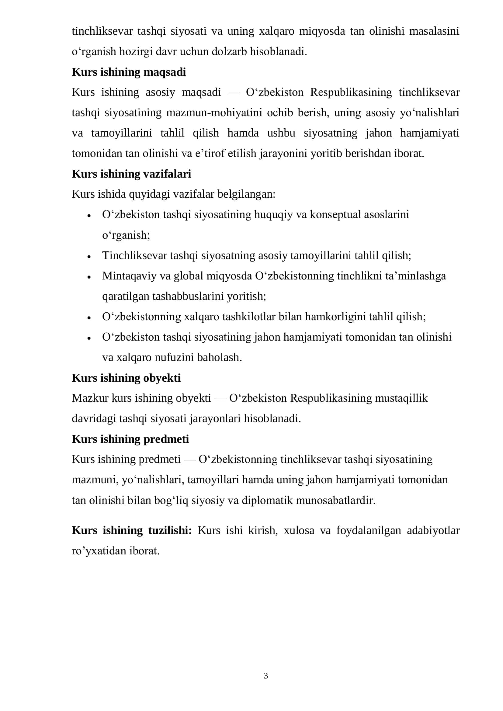 Oʻzbekistonning Tinchliksevar Tashqi Siyosati 3