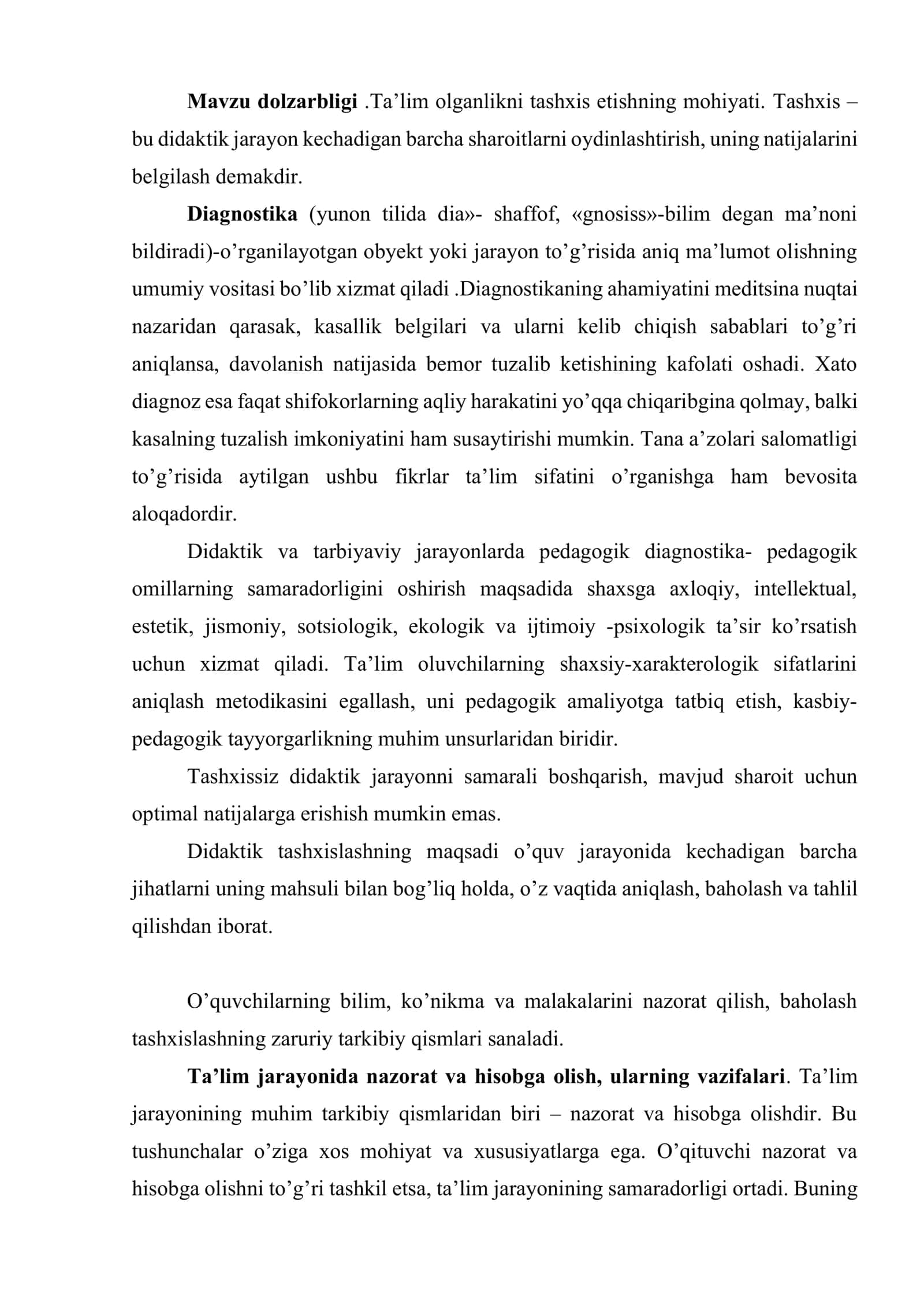 O’quvchilarning bilim, ko’nikma, malakalarini tashxis etish 3
