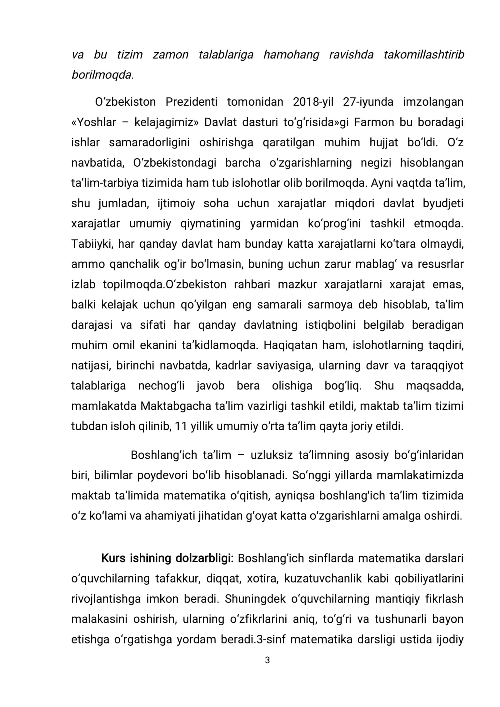 Uchinchi sinfda matematikadan tafakkurni mantiqiy fikrlashga rivojlantiruvchi ijodiy topshiriq tarzida masalalar ustida ishlash 3