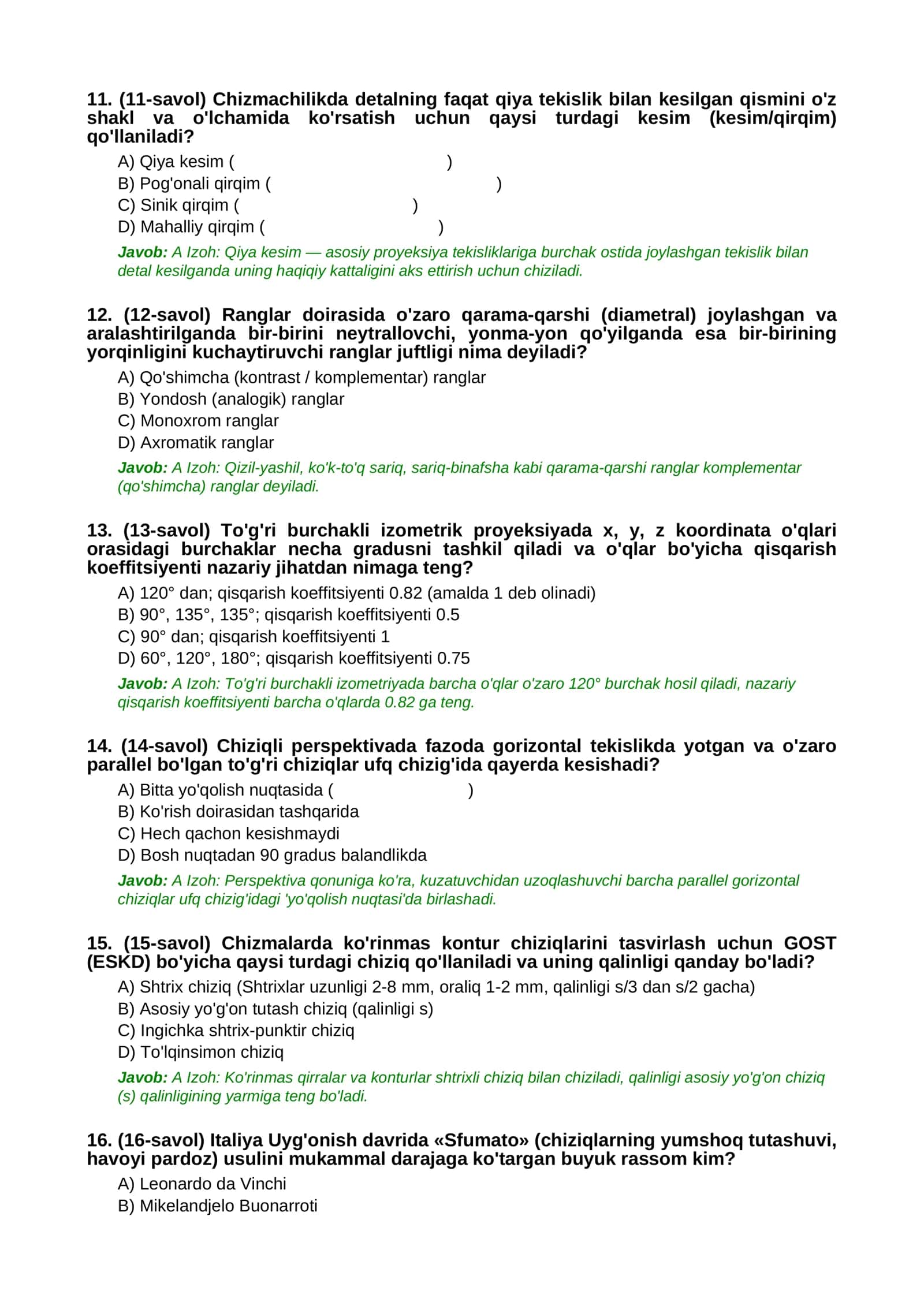 TASVIRIY SAN'AT VA CHIZMACHILIK EXPERT / MILLIY SERTIFIKAT VA OLIY TOIFA MEZONLARI 3