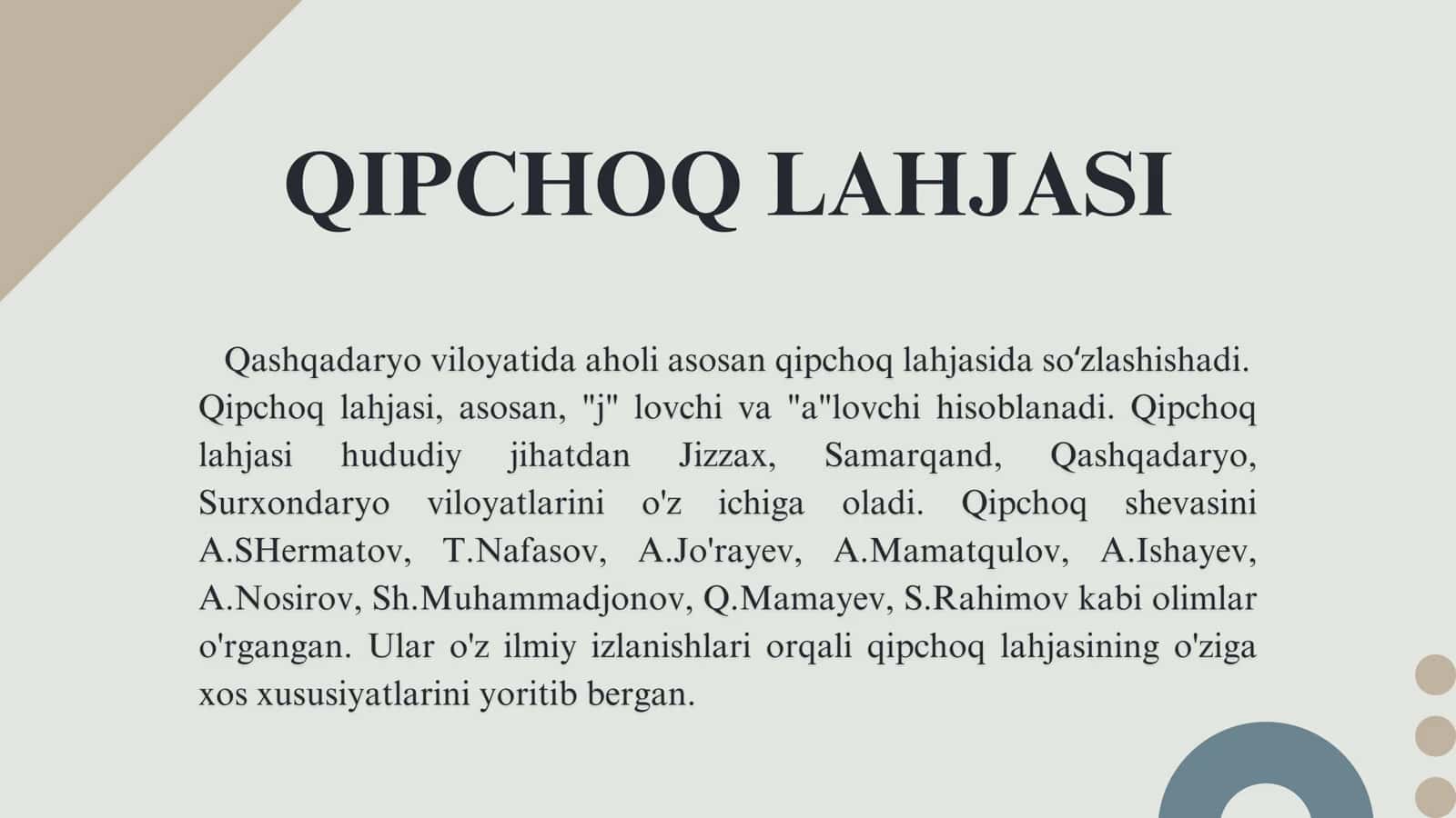 Sheva va lahja haqida umumiy maʼlumotlar 3