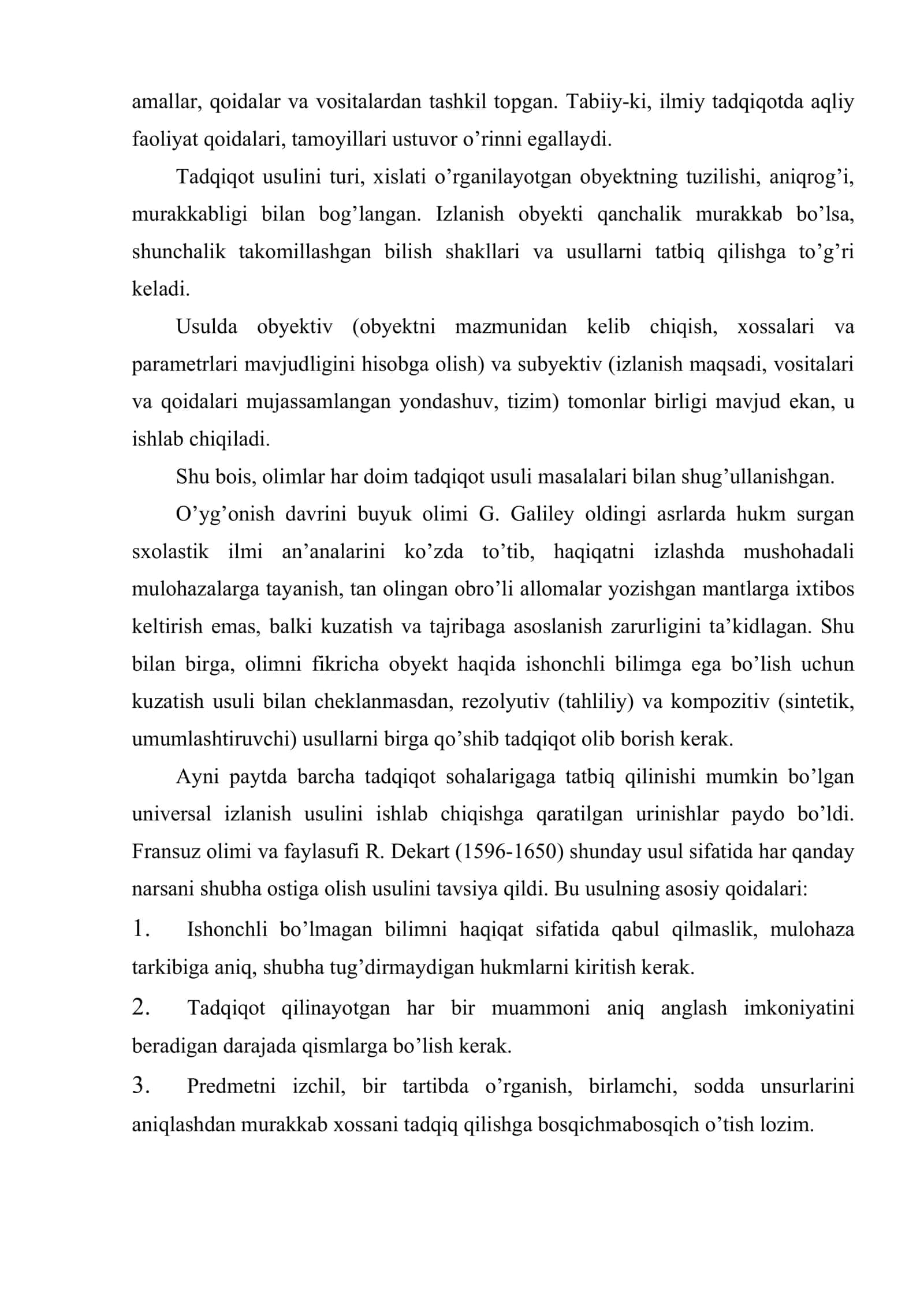 Tadqiqot metodi va metodologiyasi. Empirik tadqiqot va eksperimental tadqiqotlar usullari sharti 3
