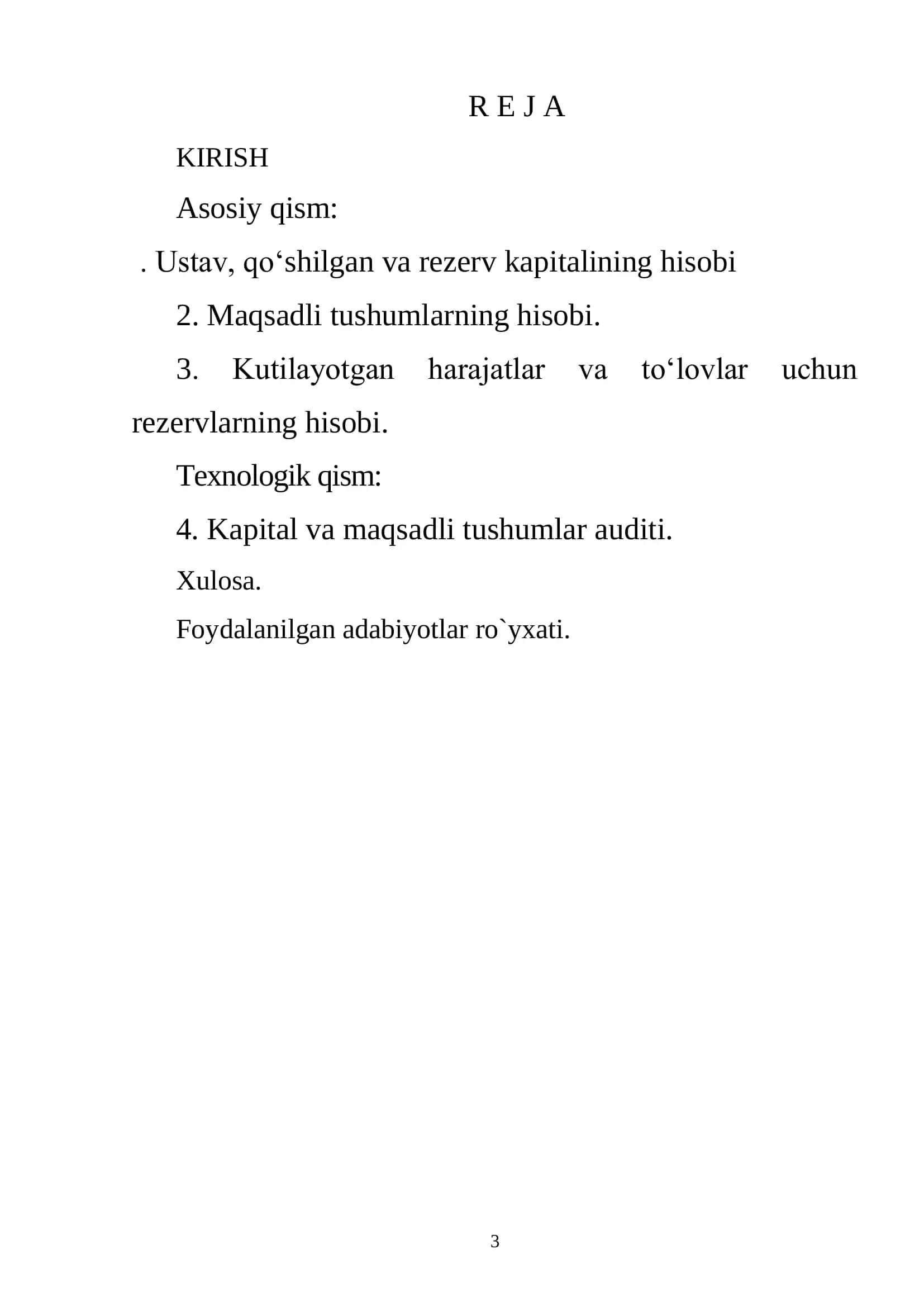 Kapitallar, maqsadli tushumlar hisobi va auditi 3