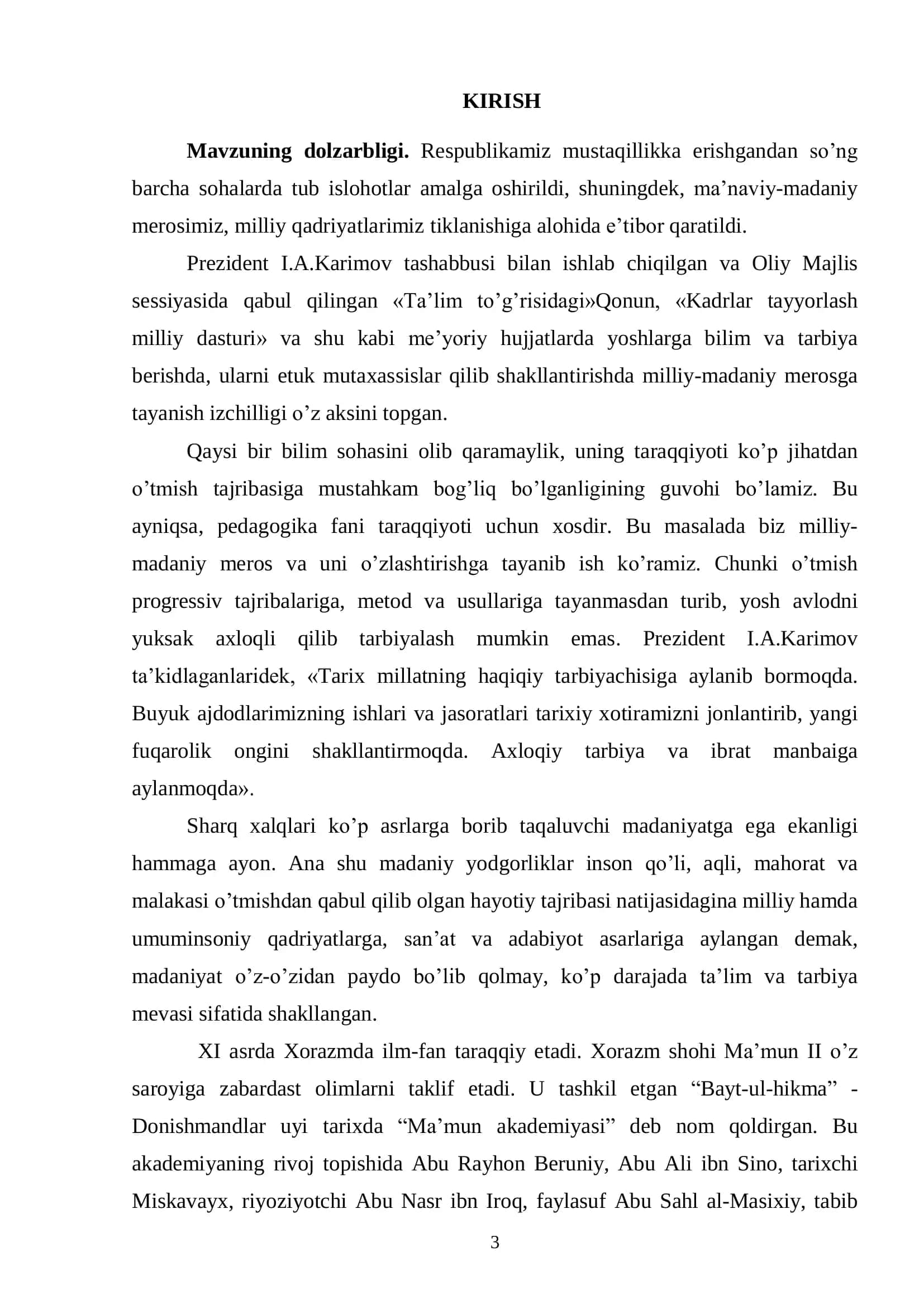 ShARQ MUTAFAKKIRLARI BARKAMOL INSON TARBIYaSI HAQIDA 3