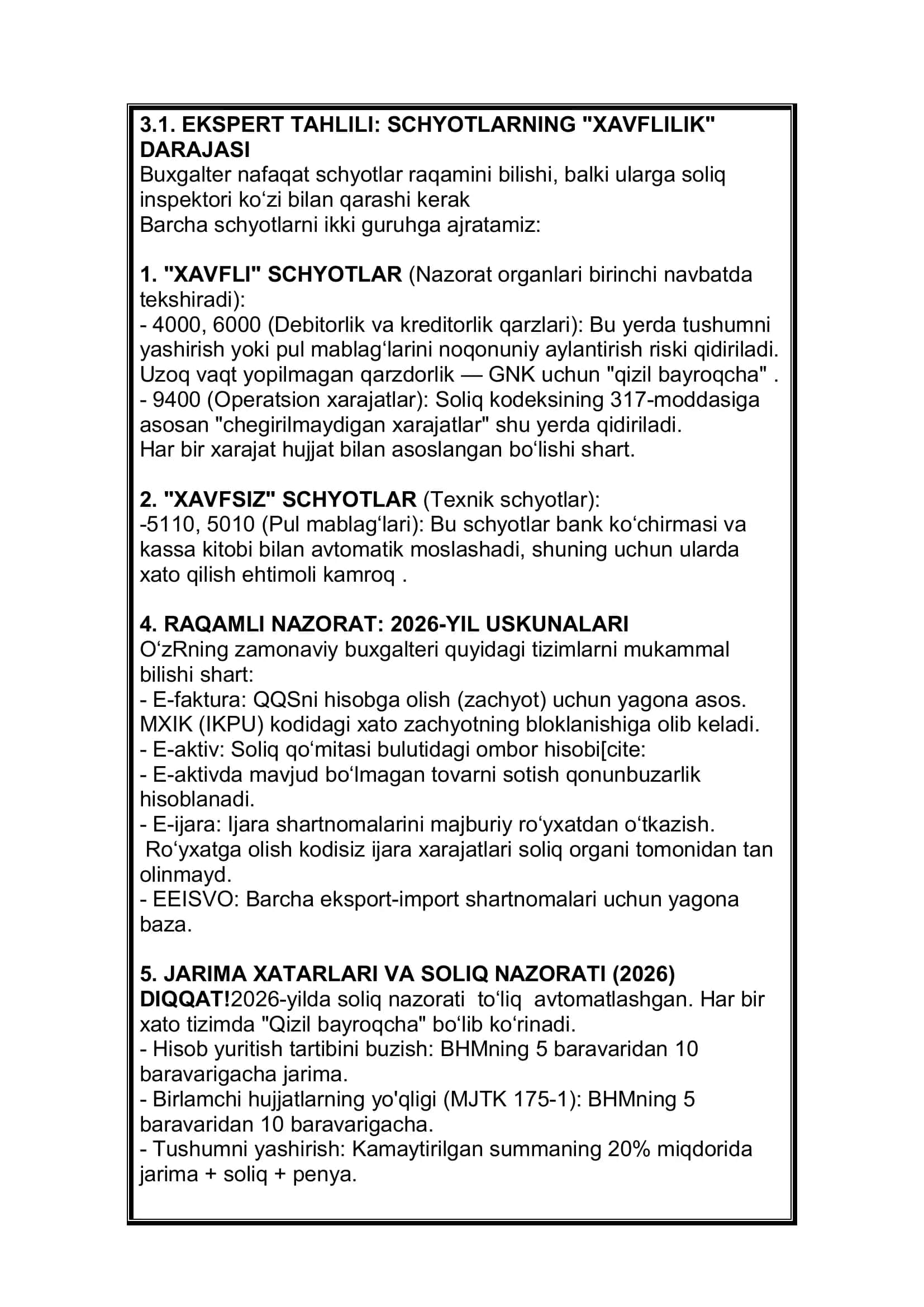 1-MODUL: O‘zbekistonda hisob arxitekturasi va raqamli nazorat 3
