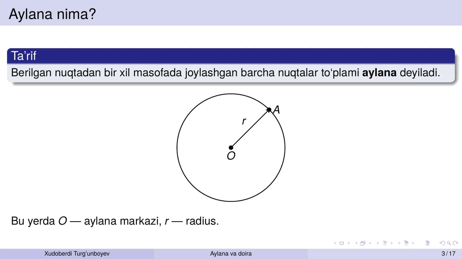 Aylana va doira (taqdimot) 3