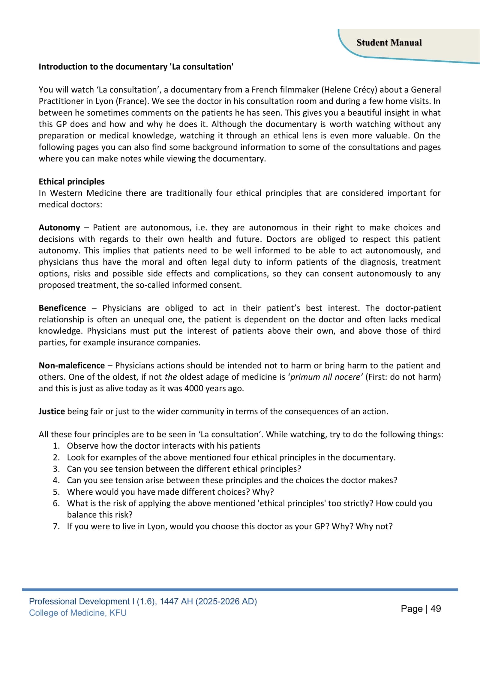 Professional Development I (1.6) Student Manual 3