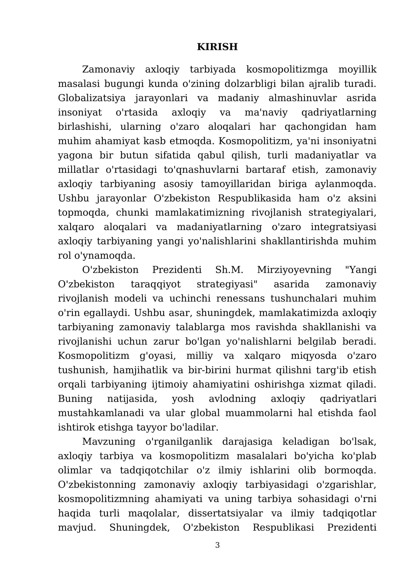 Zamonaviy axloqiy tarbiyada kosmopotolizmga moyillik 3