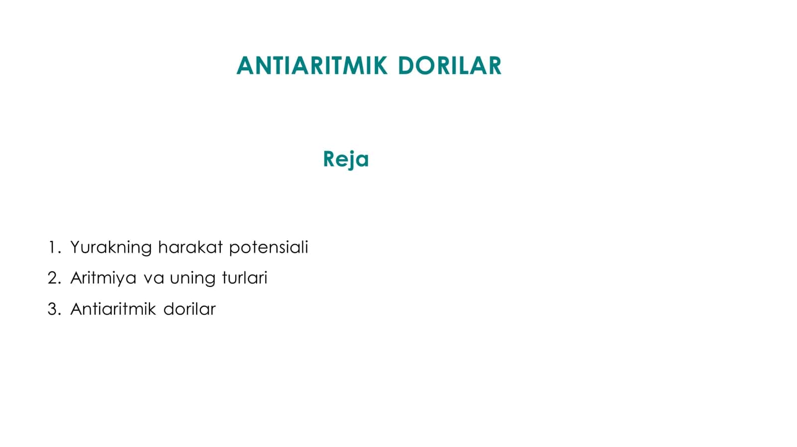 ANTIARITMIK DORILAR 3