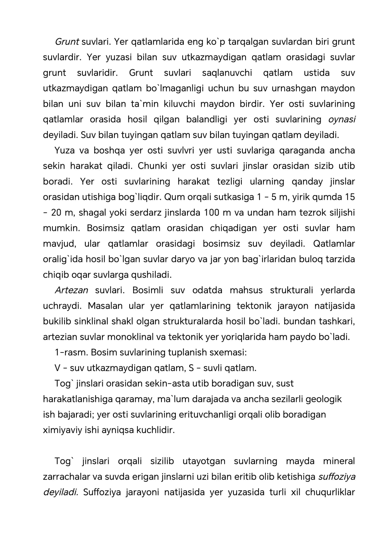 Yer osti suvlari va muzliklarning geologik ishi 3