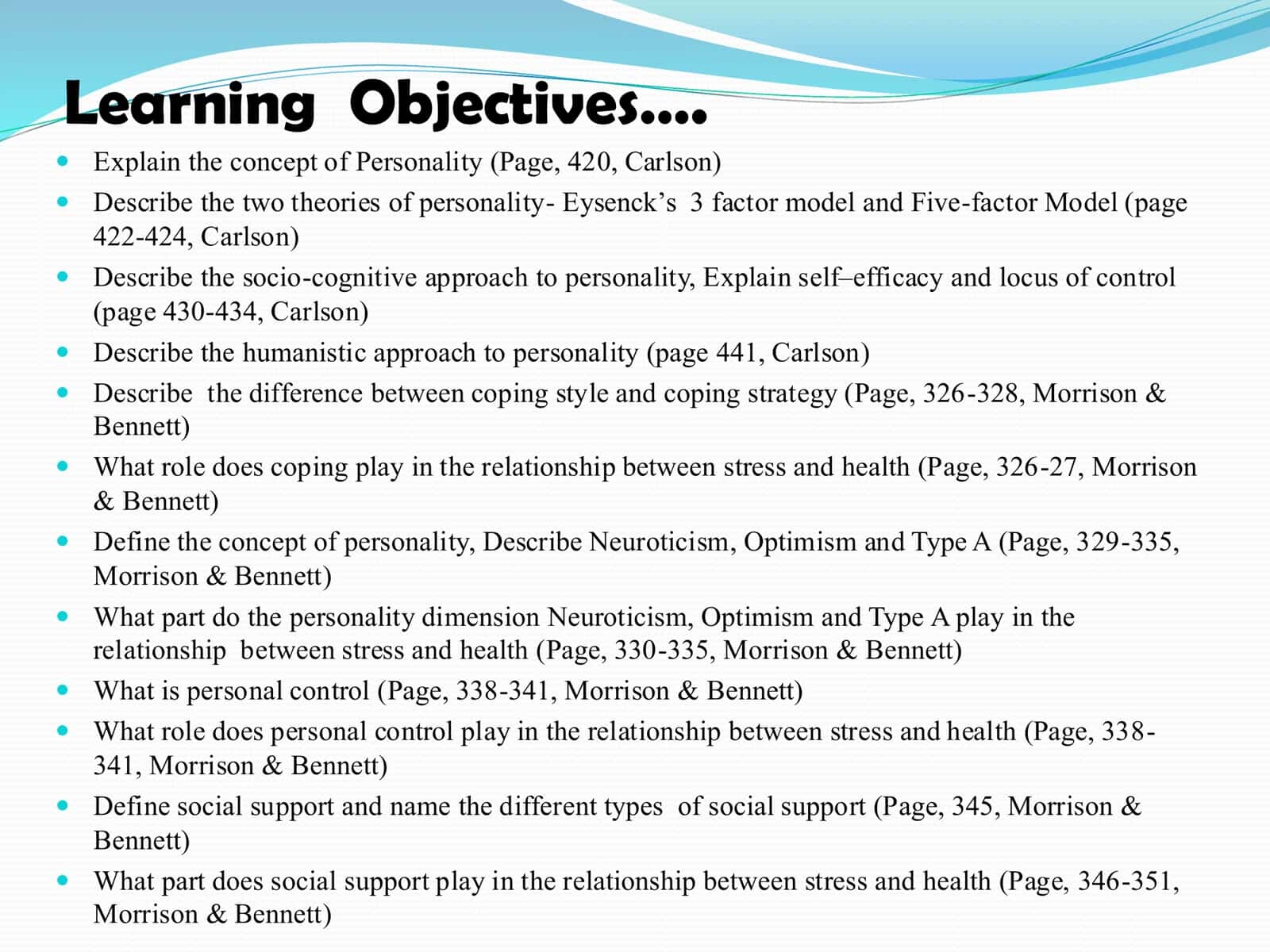 PERSONALITY AND COPING 3