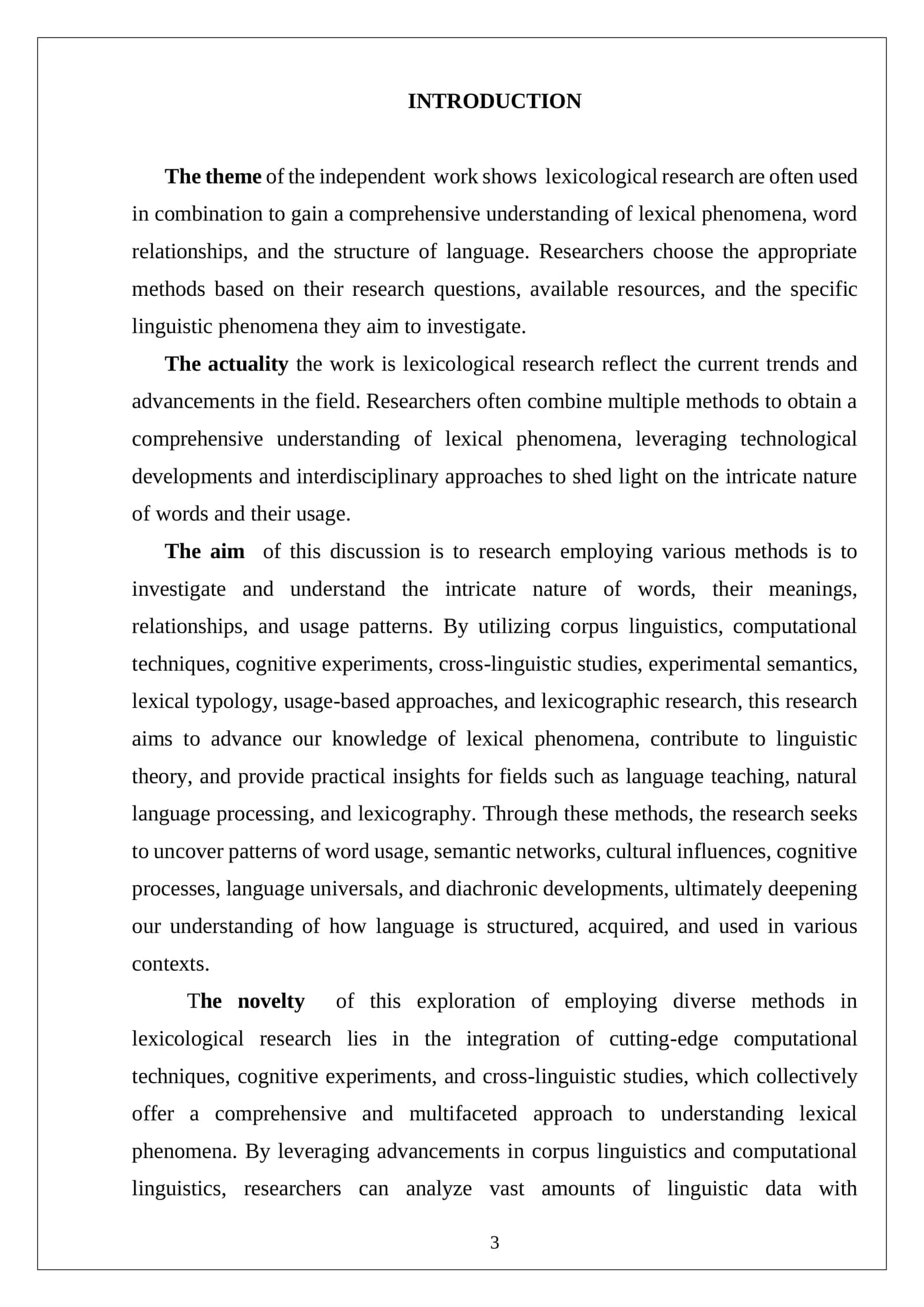 Methods of lexicological research in research 3
