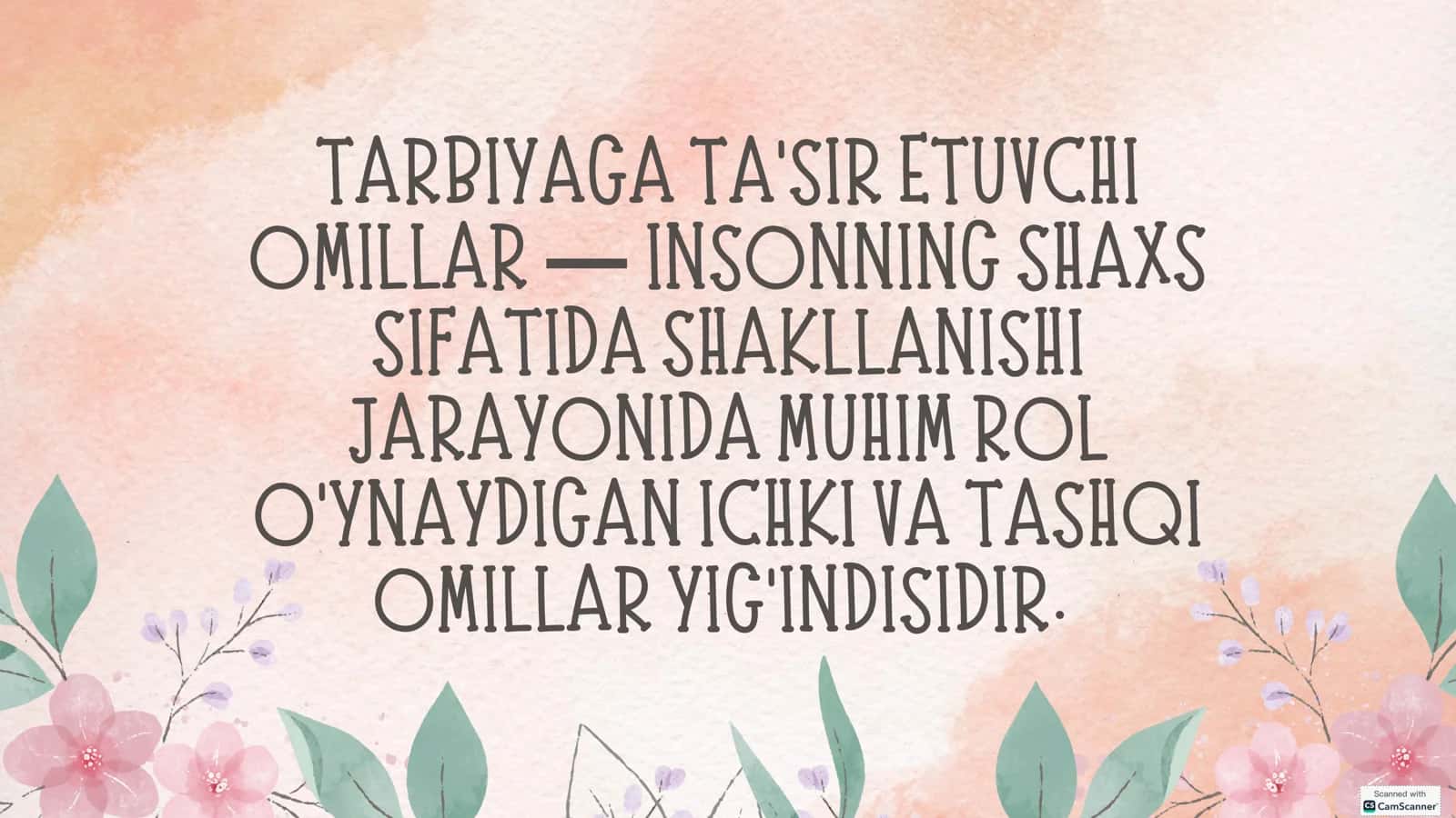 TARBIYAGA TA'SIR ETUVCHI OMILLAR 3