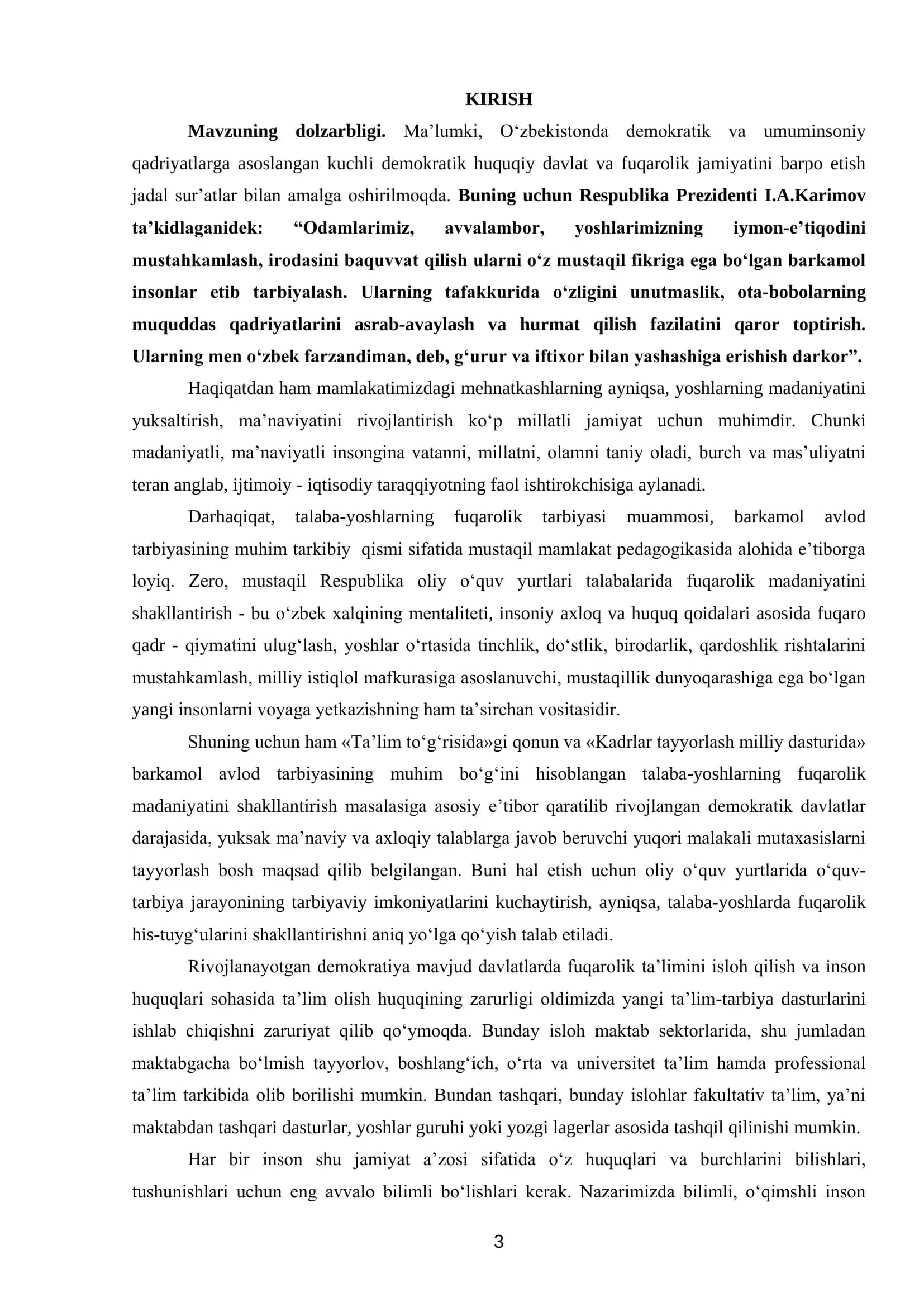 O‘QUVCHI-YOSHLARDA FUQAROLIK TUYG‘ULARINI TARBIYALASHNING PEDAGOGIK OMILLARI 3