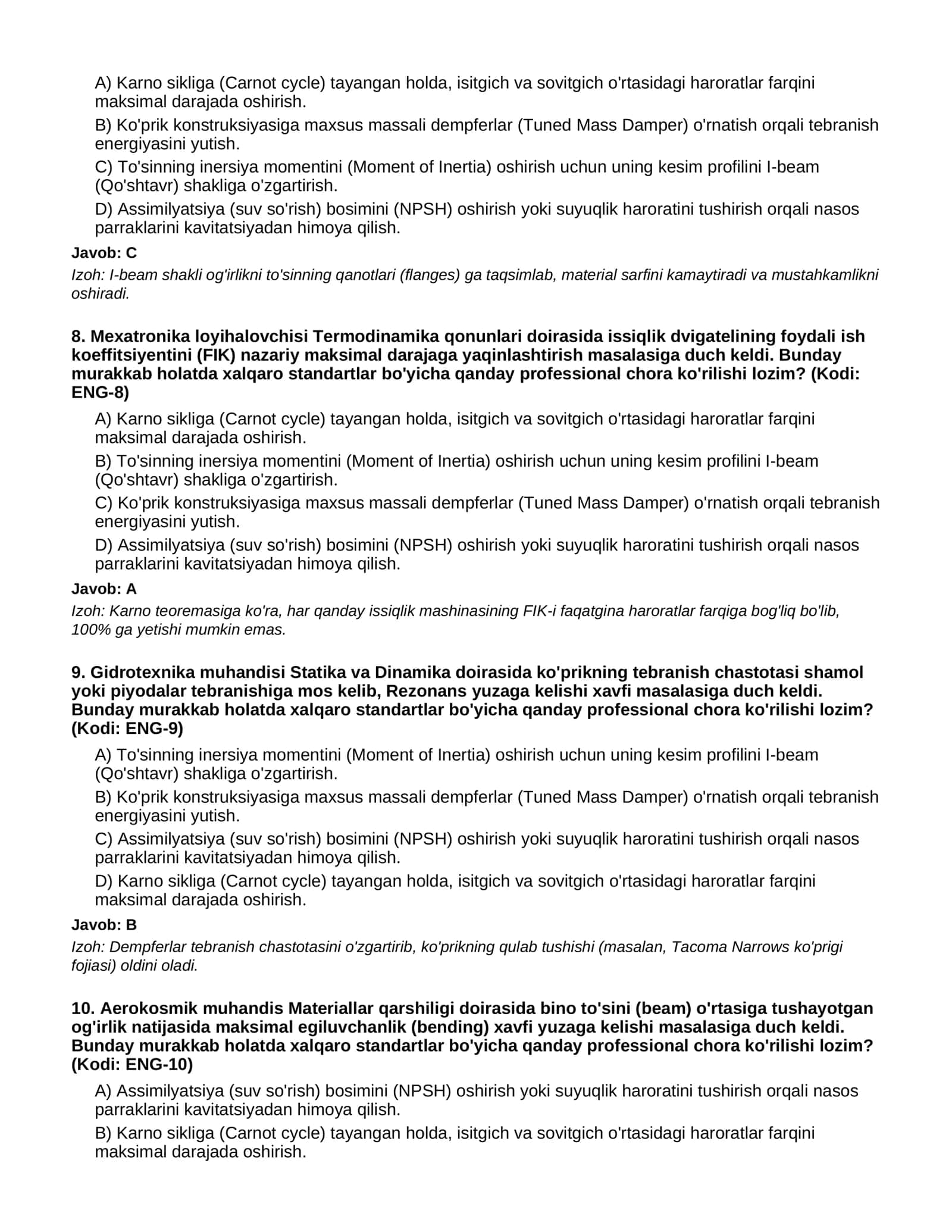 07 MUHANDISLIK - 200 TA QIYIN TESTLAR 3