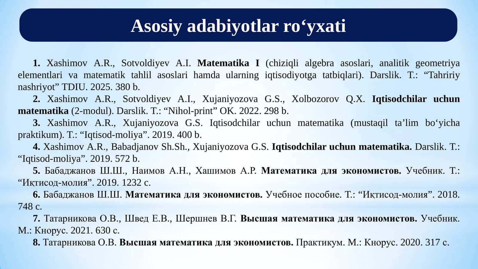 Amaliy matematika 2: Aniqmas integral 3