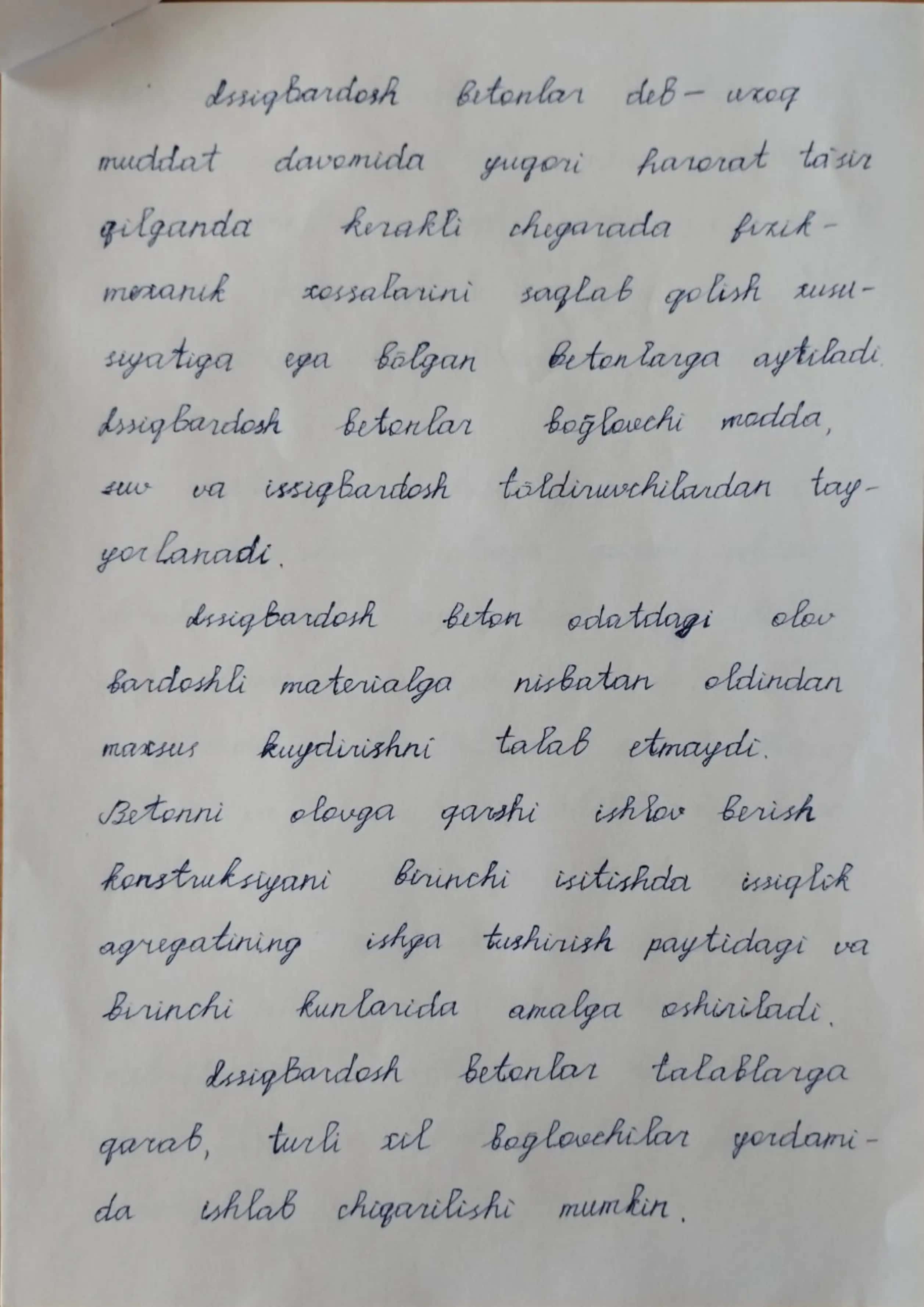 Suyuq shisha asosidagi issiqqa bardoshli beton 3