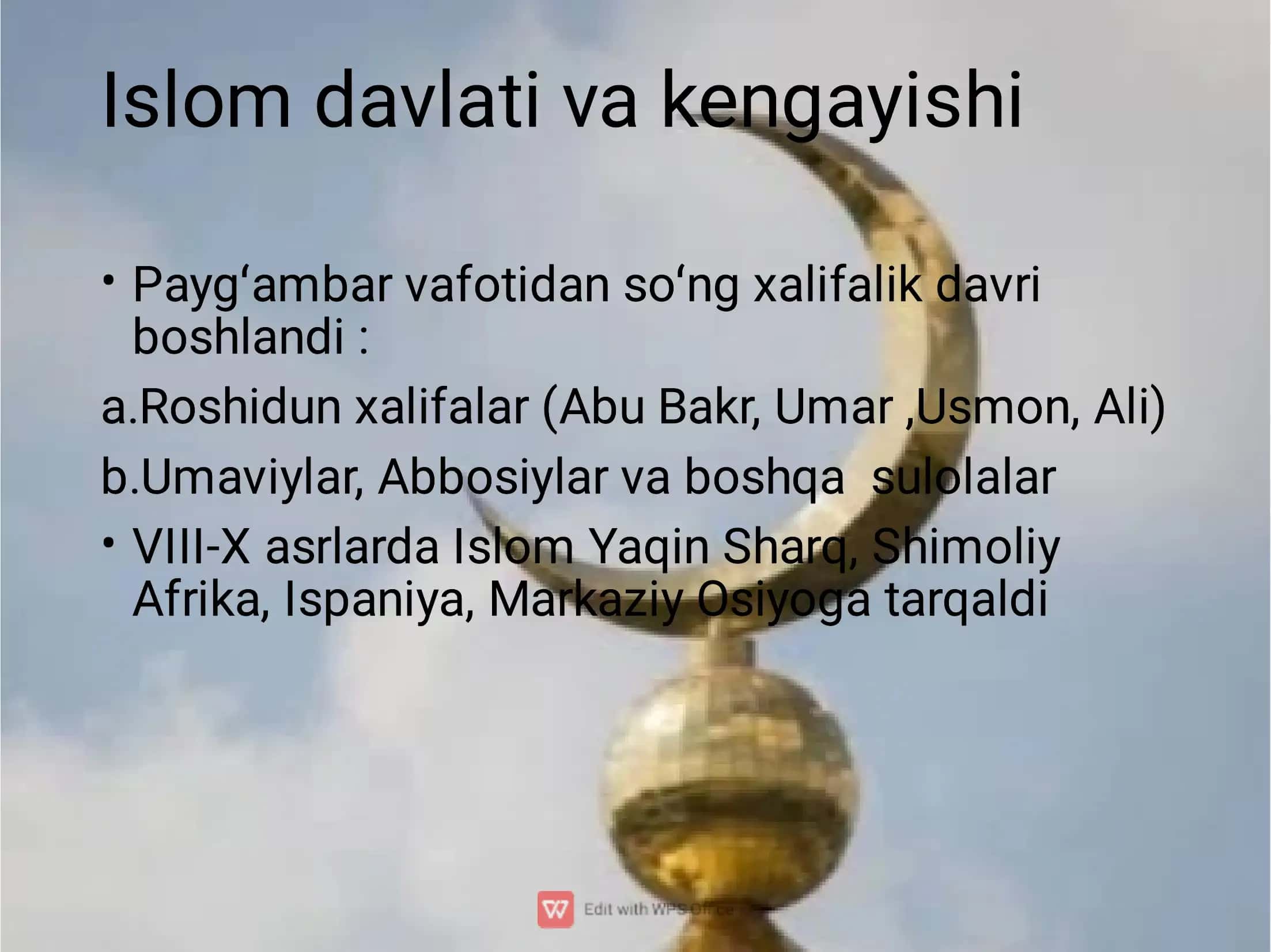 Islom dini tarixi va falsafasi 3