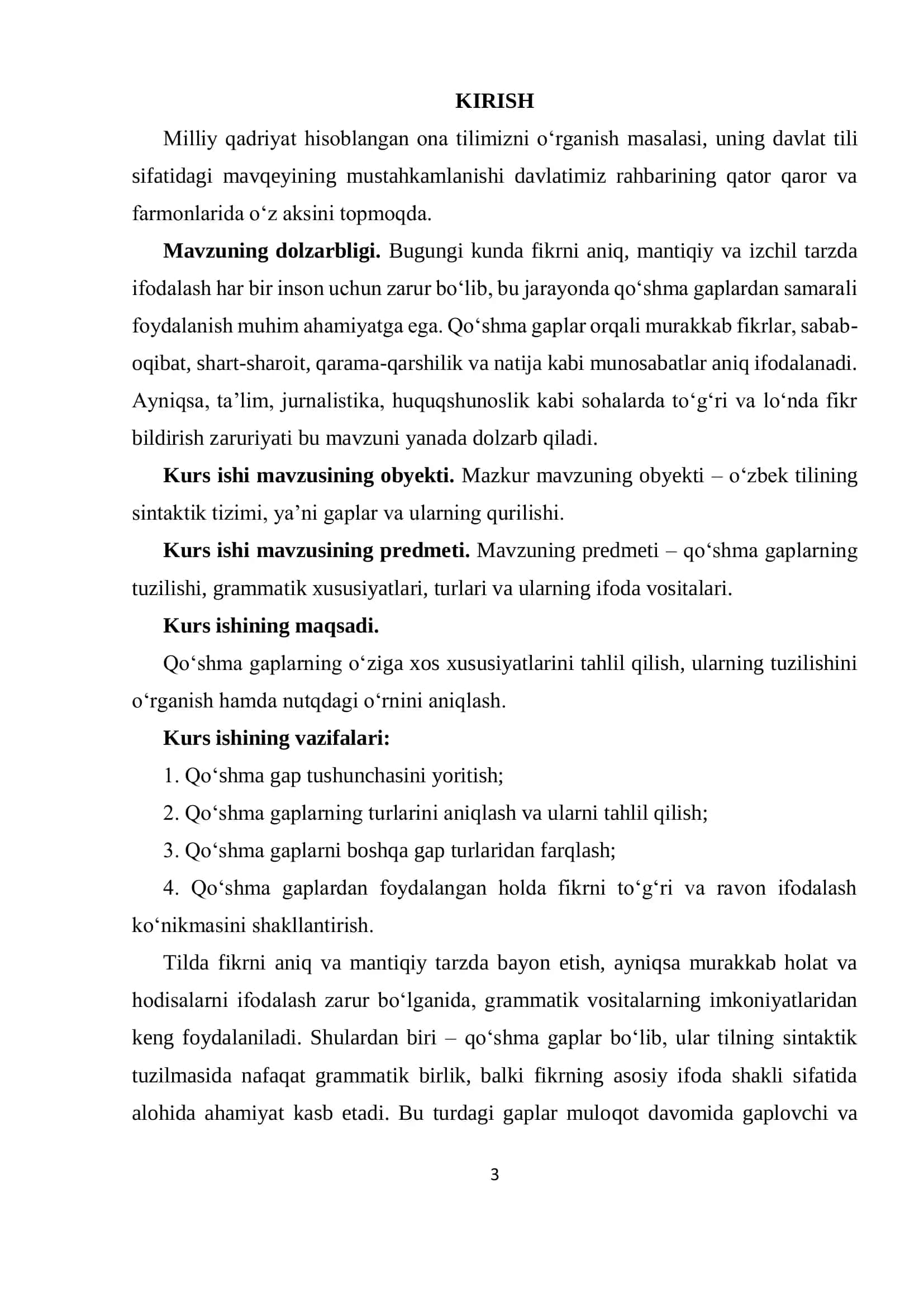 QO‘SHMA GAP TASNIFI 3