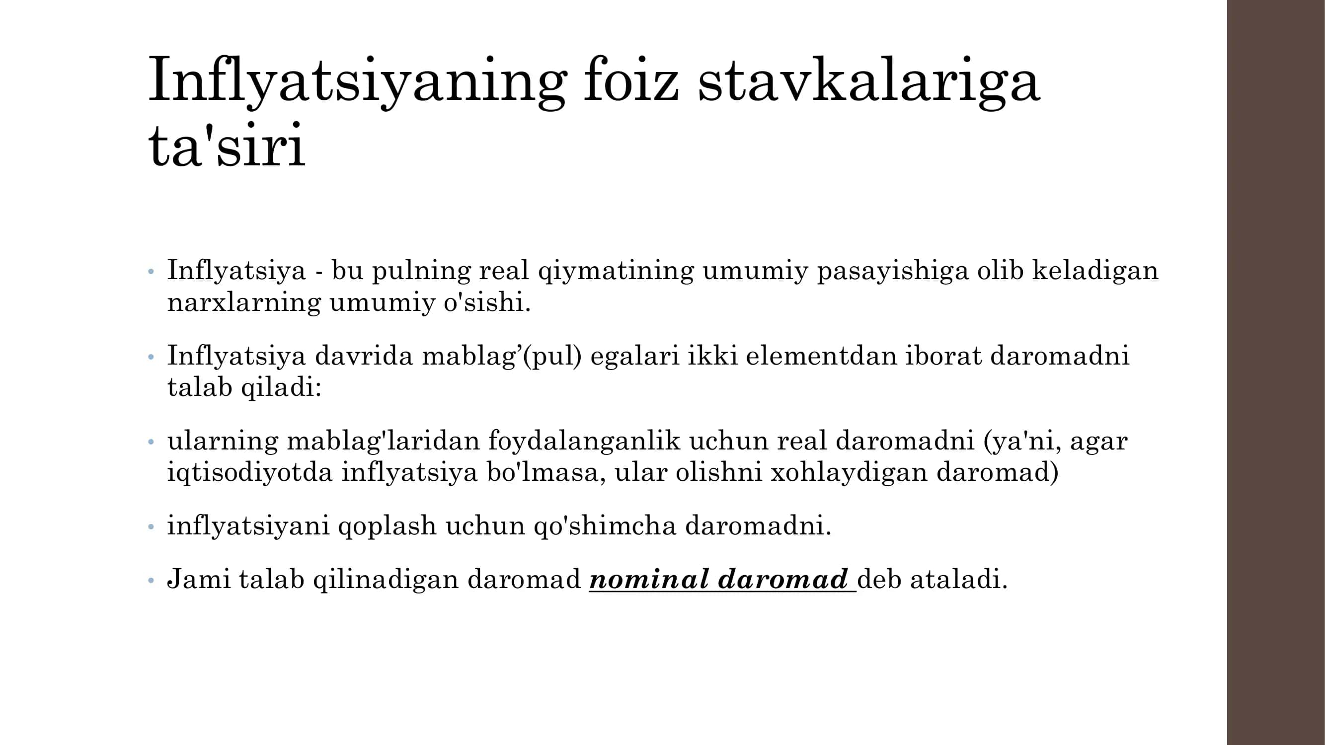 Inflyatsiya jarayonlarining investitsiya loyihalarini baholashga ta’siri 3
