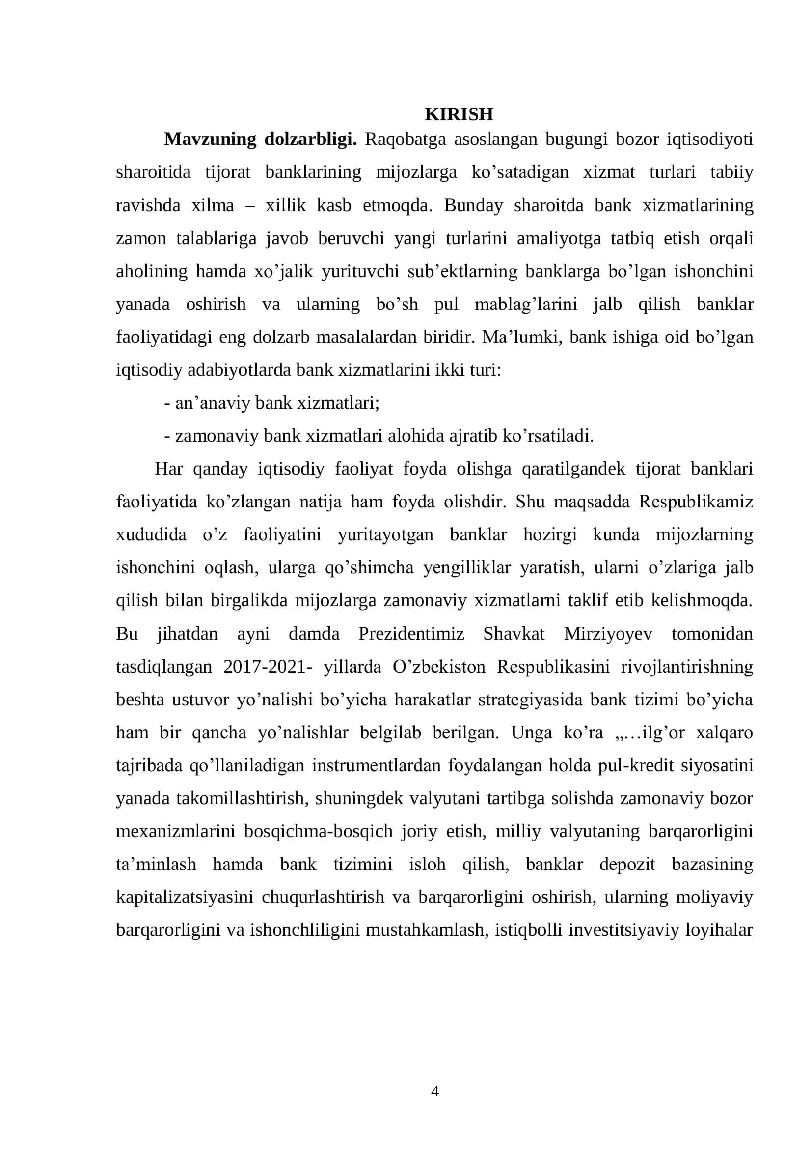 Tijorat banklari vositachilik operatsiyalarining iqtisodiy mazmuni va amalga oshirishning huquqiy asoslari 3