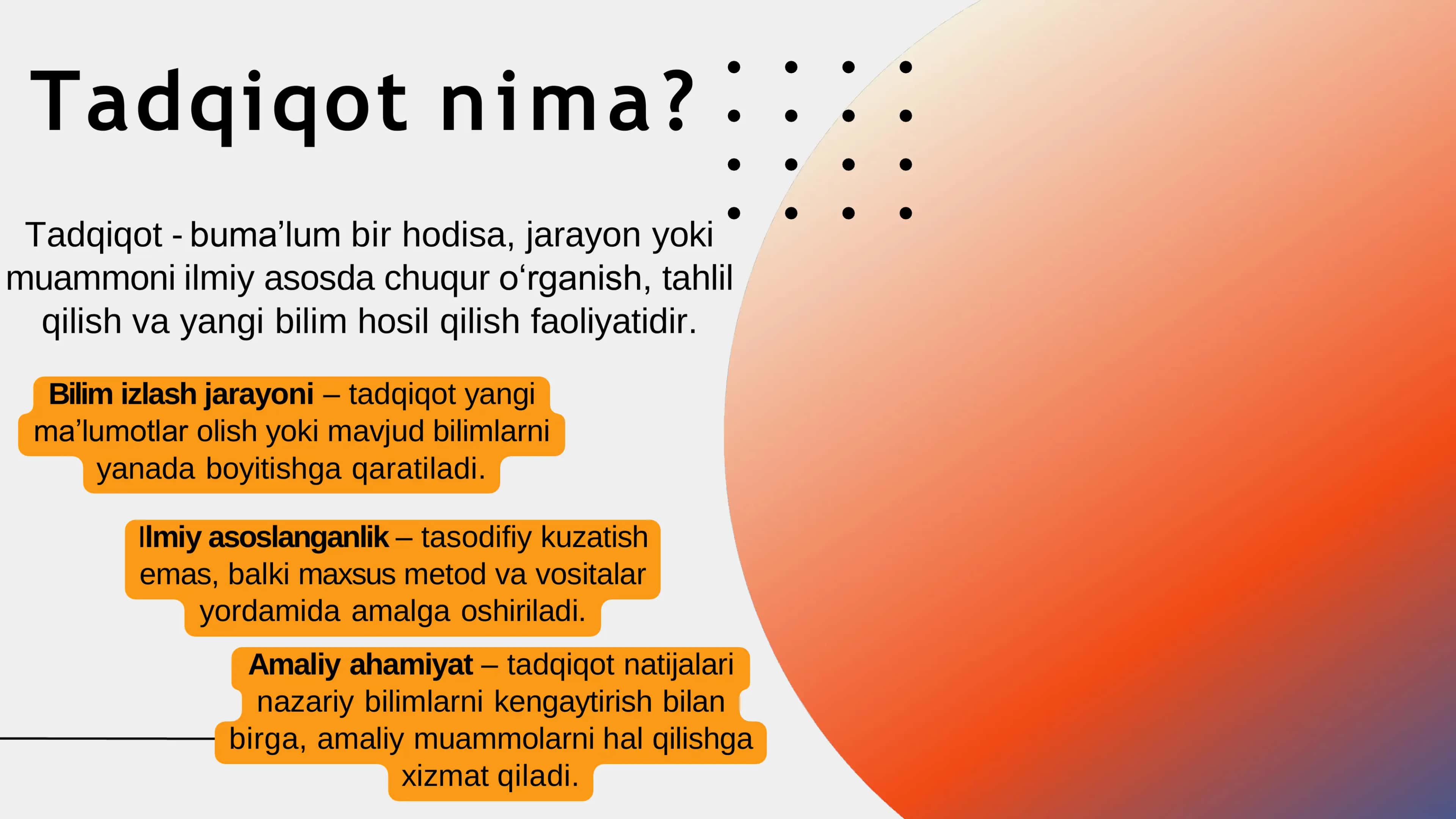 Tadqiqot loyihasi strukturasini shakillantirish 3