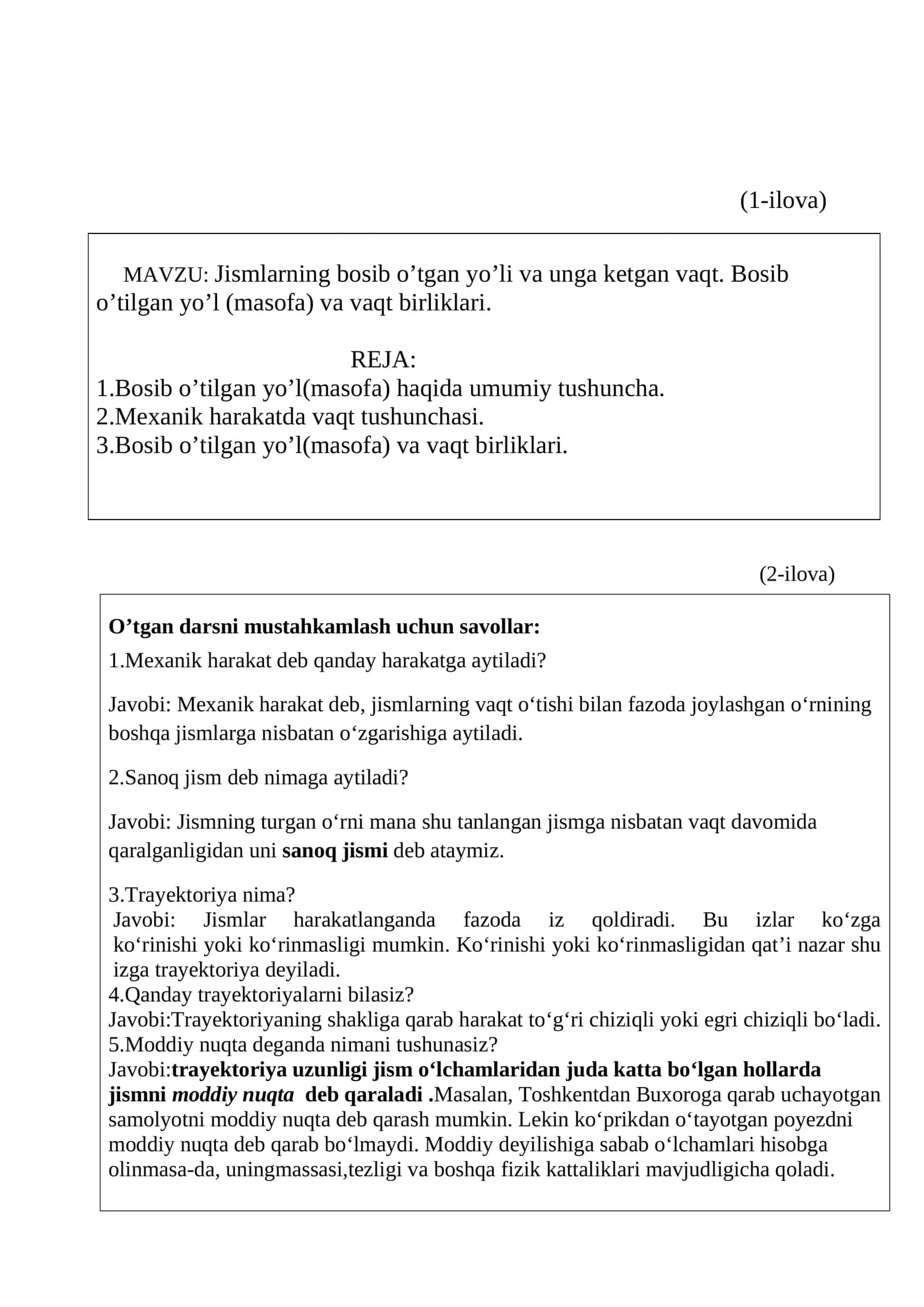 JISMLARNING BOSIB O‘TGAN YO‘LI VA UNGA KETGAN VAQT. BOSIB O‘TILGAN YO‘L (MASOFA) VA VAQT  BIRLIKLARI mavzusiga doir tayyor dars loyiha 3