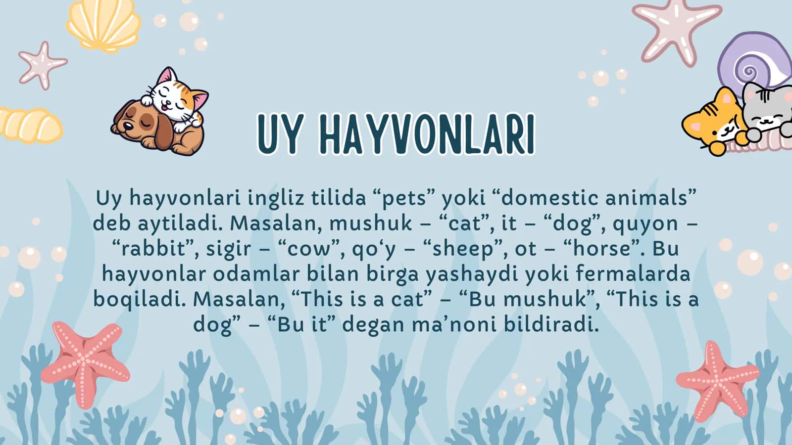 INGLIZ TILIDA HAYVONLAR 3