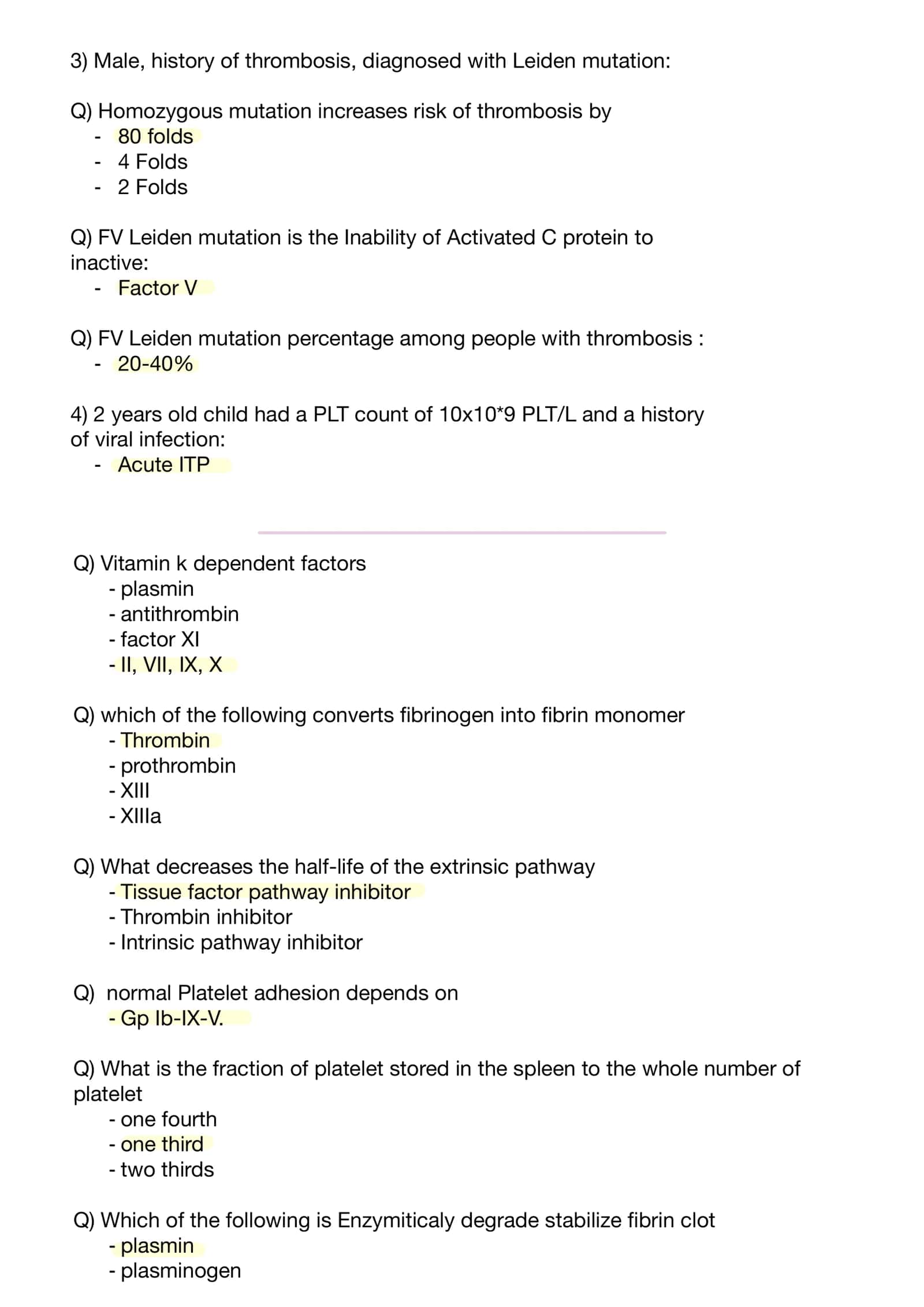 Lab22 Coagulation Final Exam 3