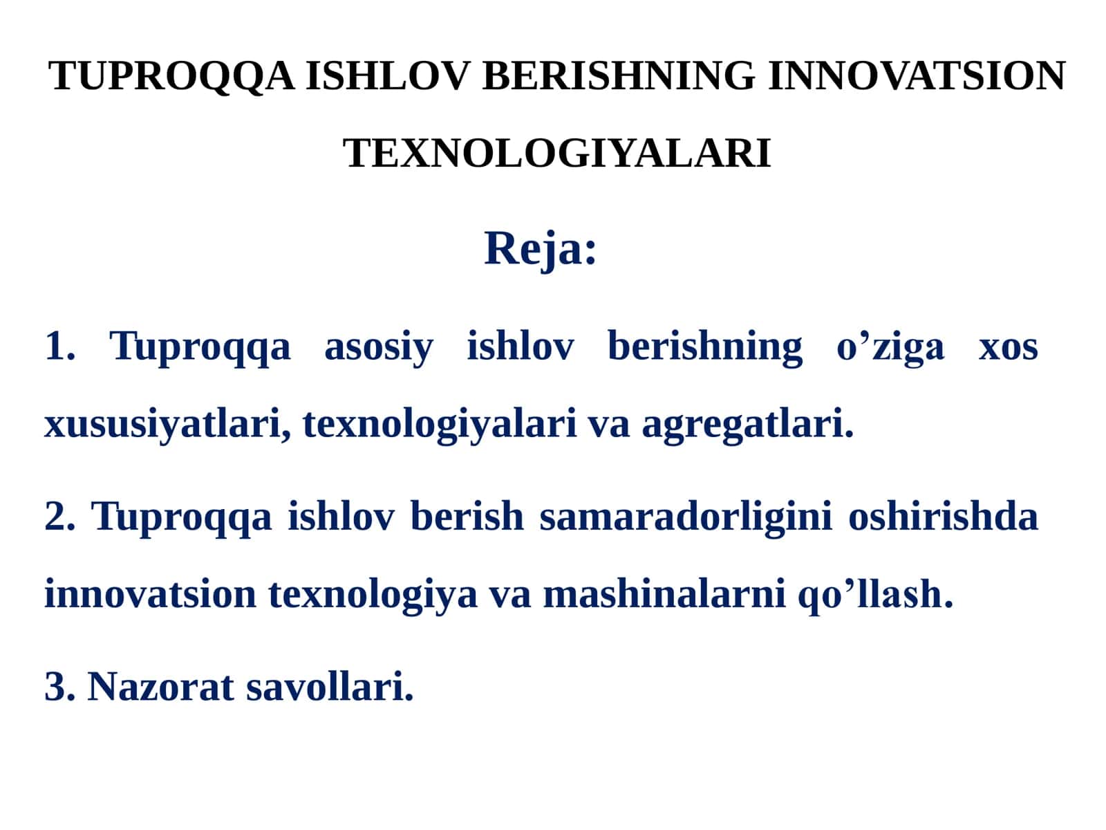 TUPROQQA ISHLOV BERISHNING INNOVATSION TEXNOLOGIYALARI 3