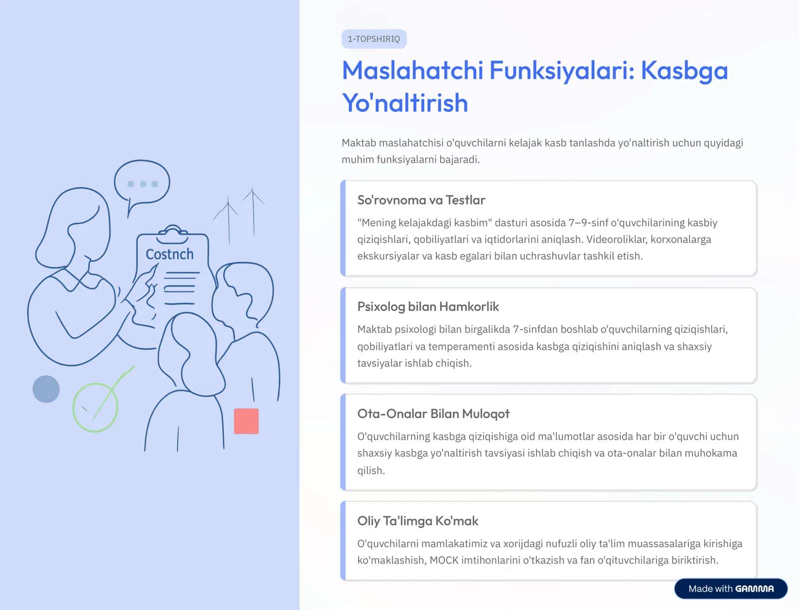 Maktab Maslahatchisi: Vazifalar,  Ko'nikmalar va Istiqbol 3