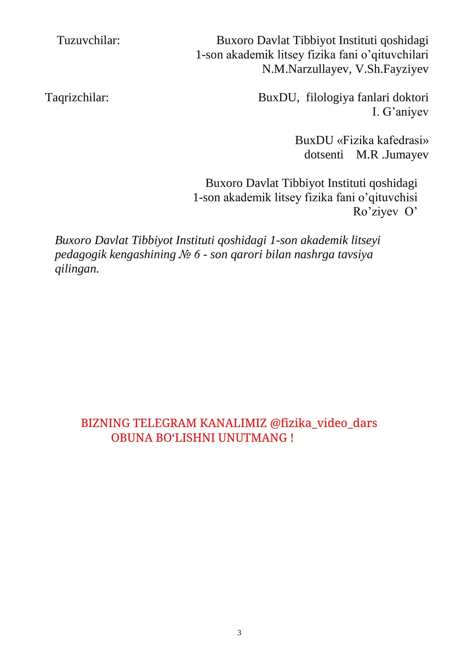 ELEKTR ZANJIR ELEMENTLARIGA DOIR MASALALAR YECHISH 3