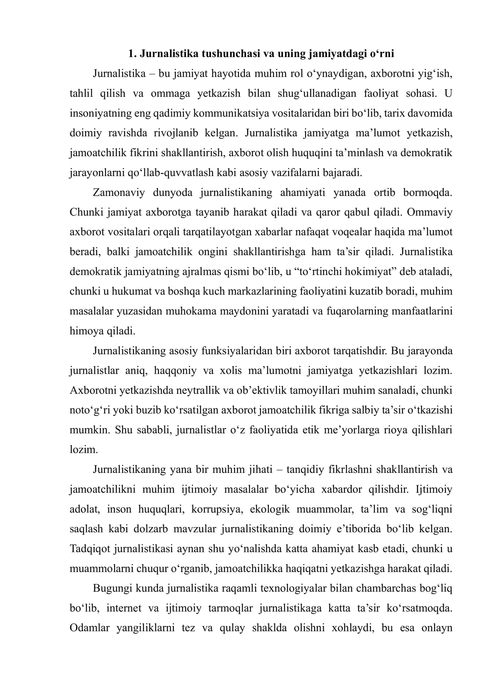 JURNALISTIKANING IJTIMOIY AHAMIYATI 3