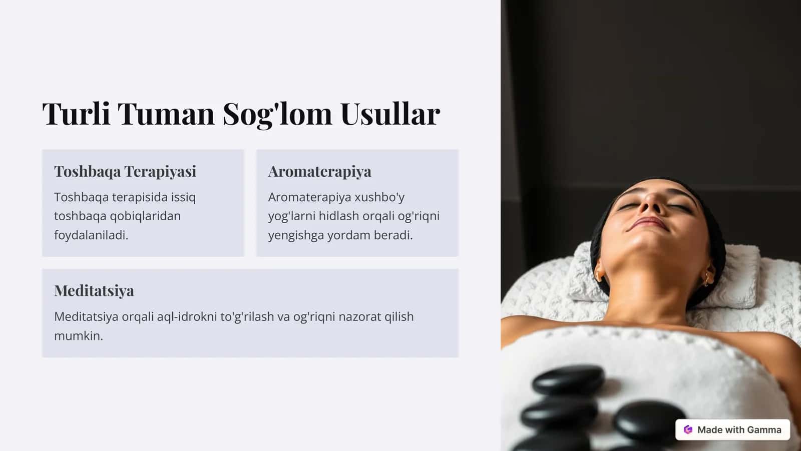 Zamonaviy ogʻriqsizlantirish usullari 3